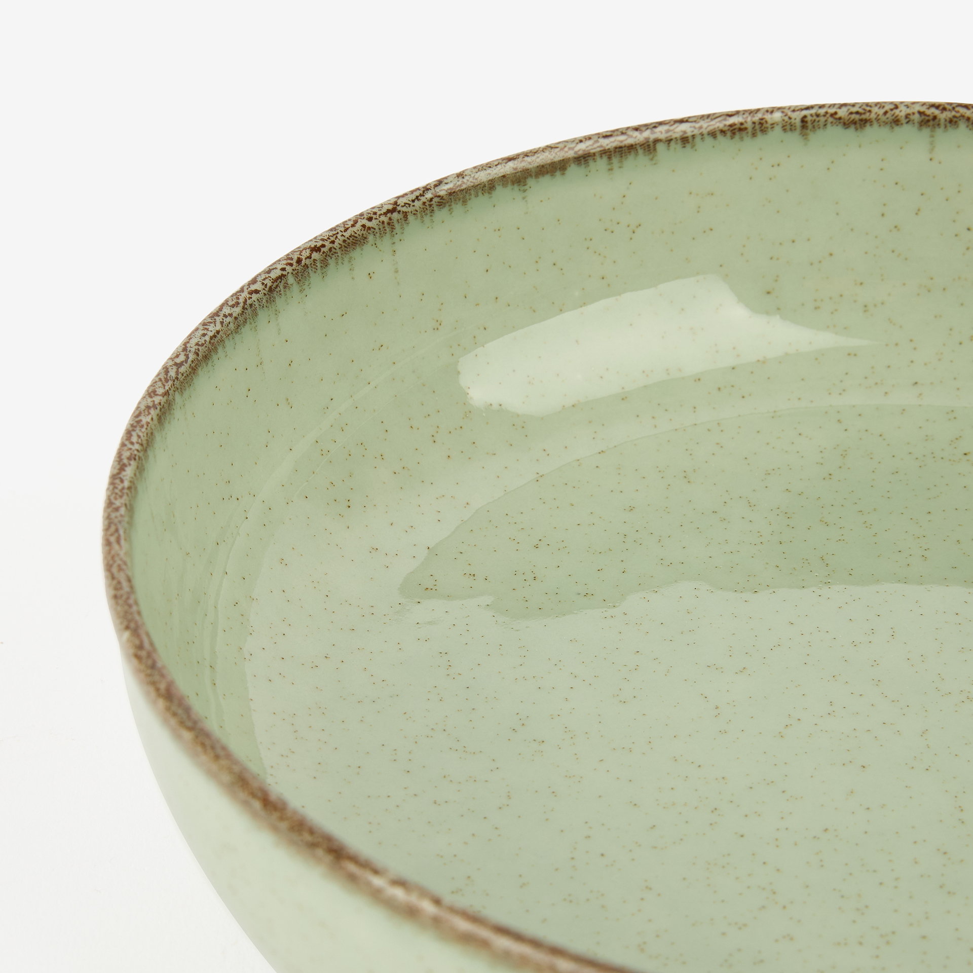 Plato hondo de porcelana verde Olite Ø19cm