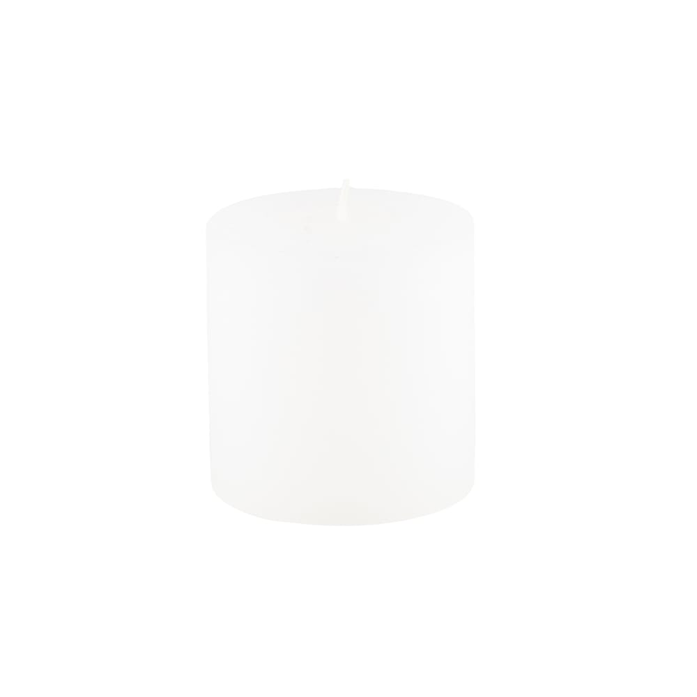 Vela decorativa pilar blanca R&uacute;stica &Oslash;7x7cm