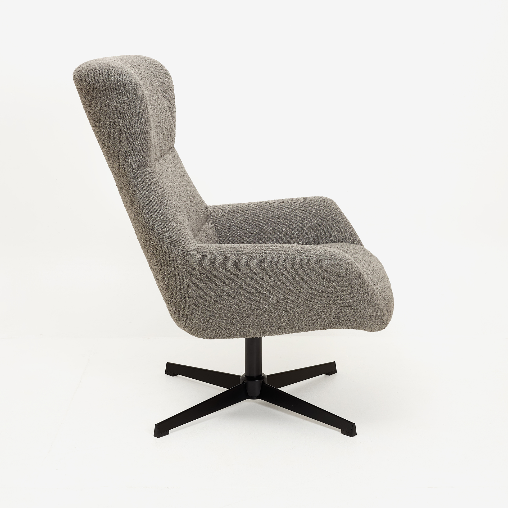 Butaca giratoria gris Celida 81x89x101cm Clau&Chloe