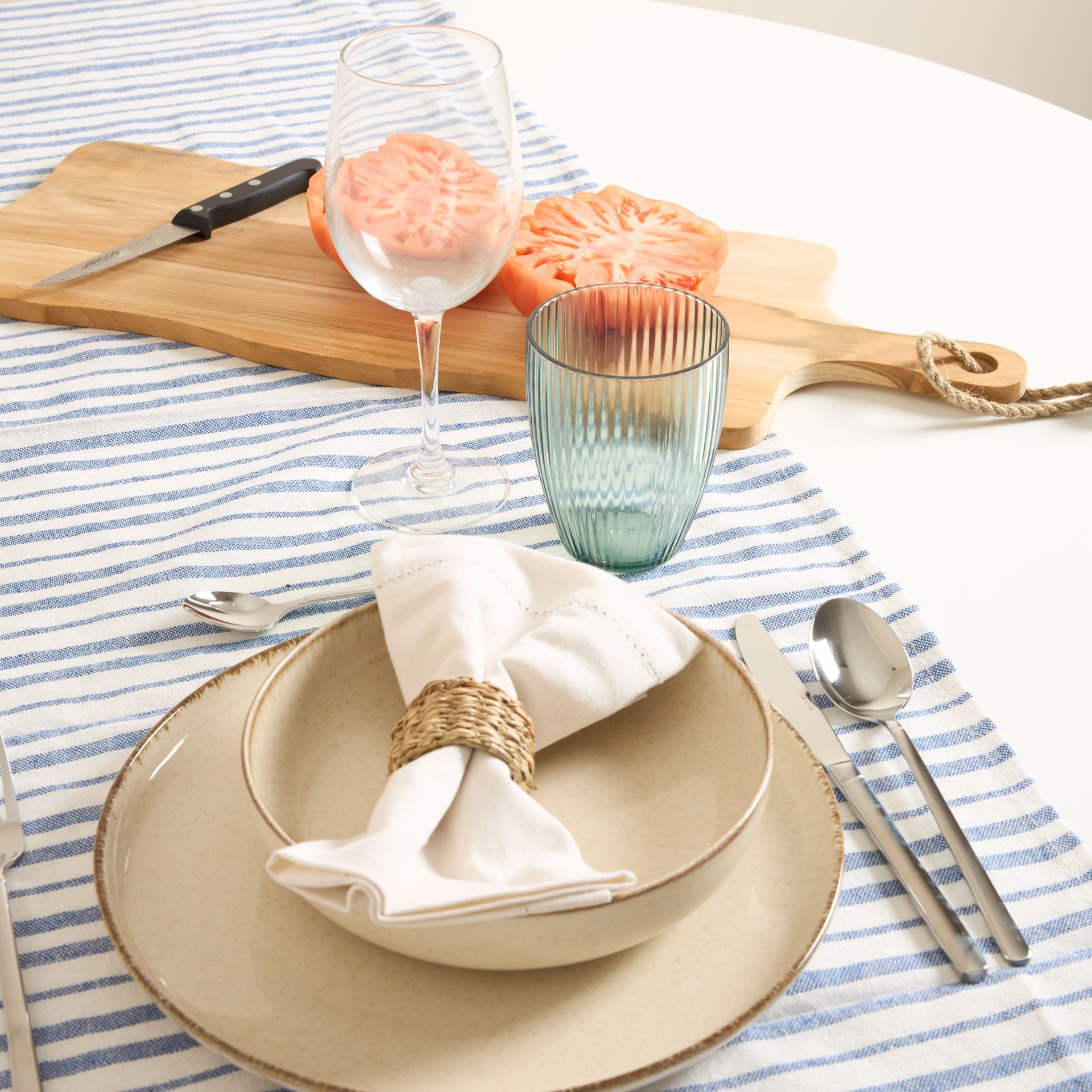 Set de 4 servilleteros de fibras naturales Ø5cm