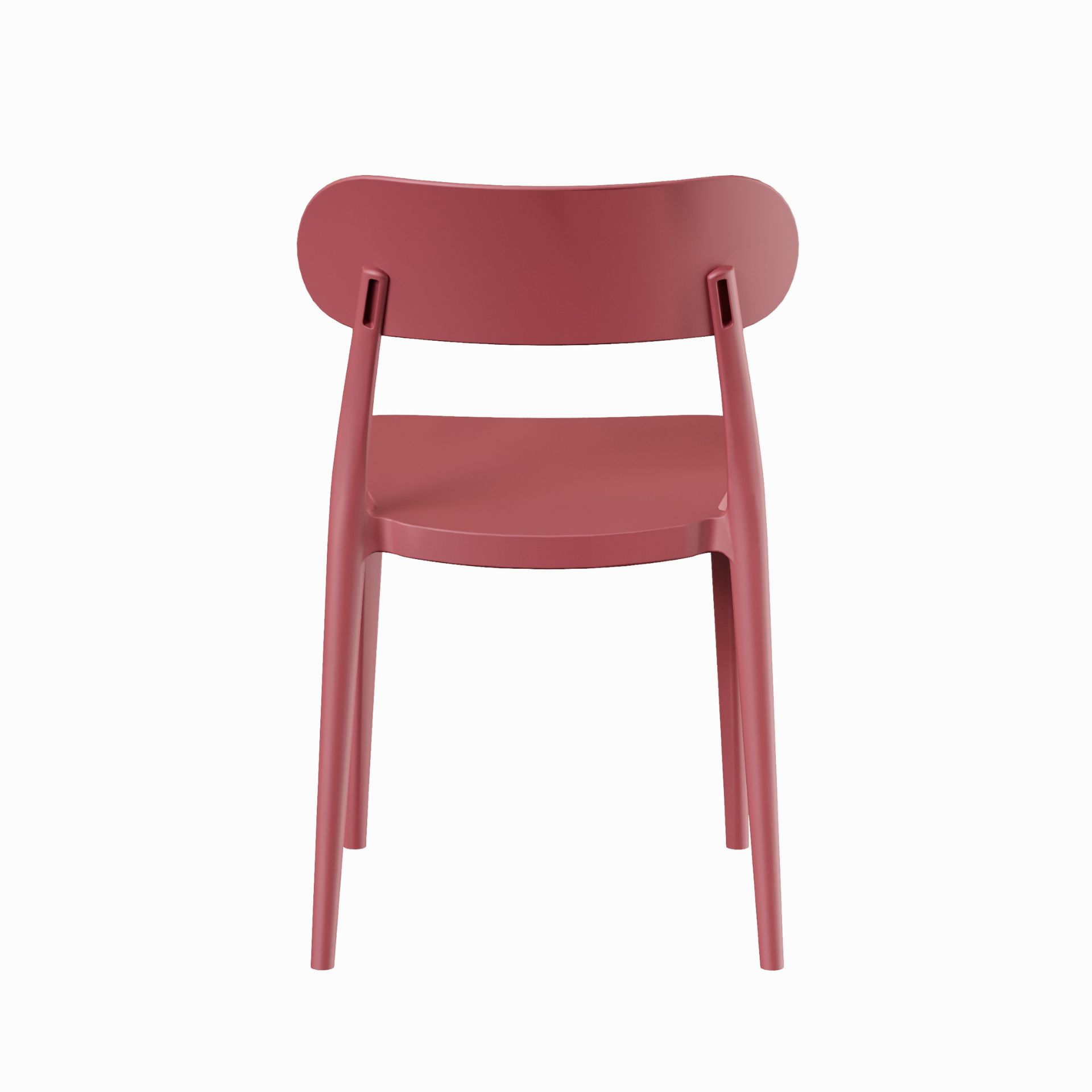 Silla de comedor de polipropileno naranja Nesta 45x42x77cm