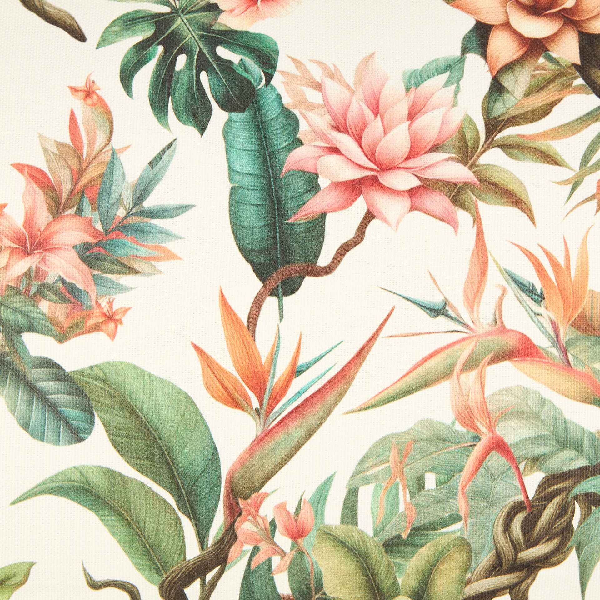 Funda de cojín de algodón Tropical 45x45cm