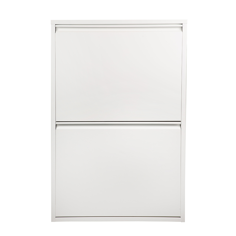 Reciclador con 4 cubos y 2 puertas blanco 60x25x92cm