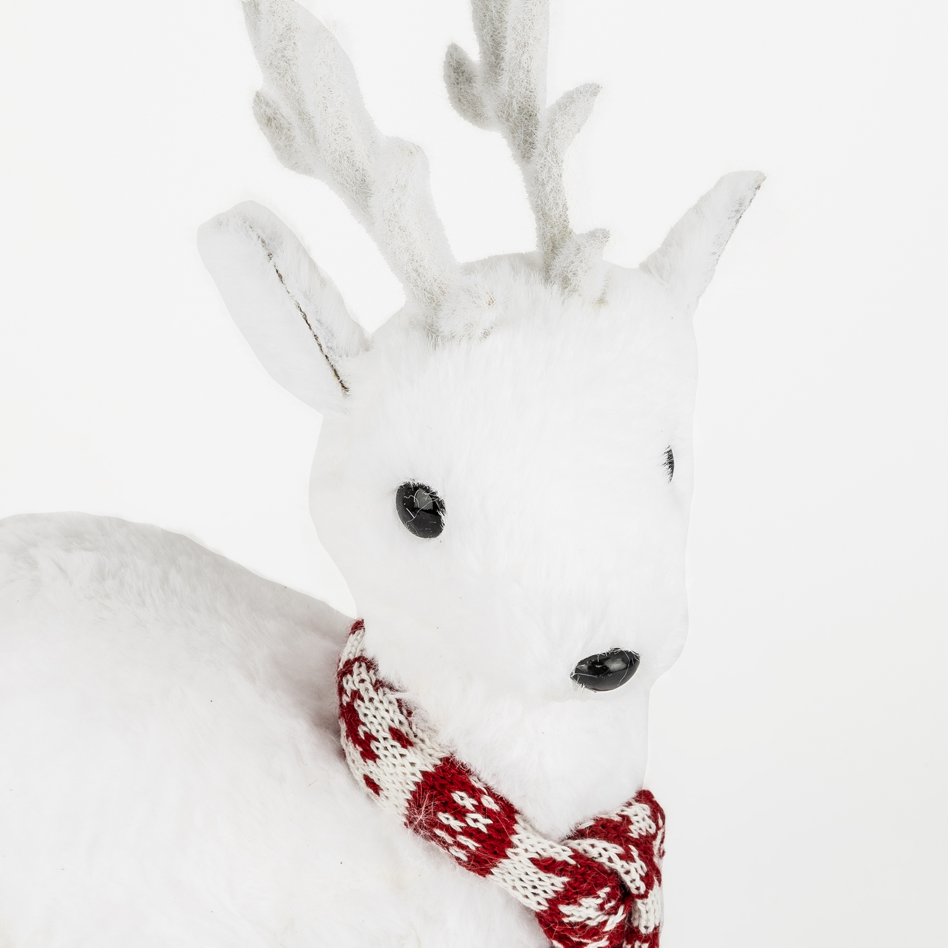 Figura decorativa Ciervo con bufanda 21x10x37cm