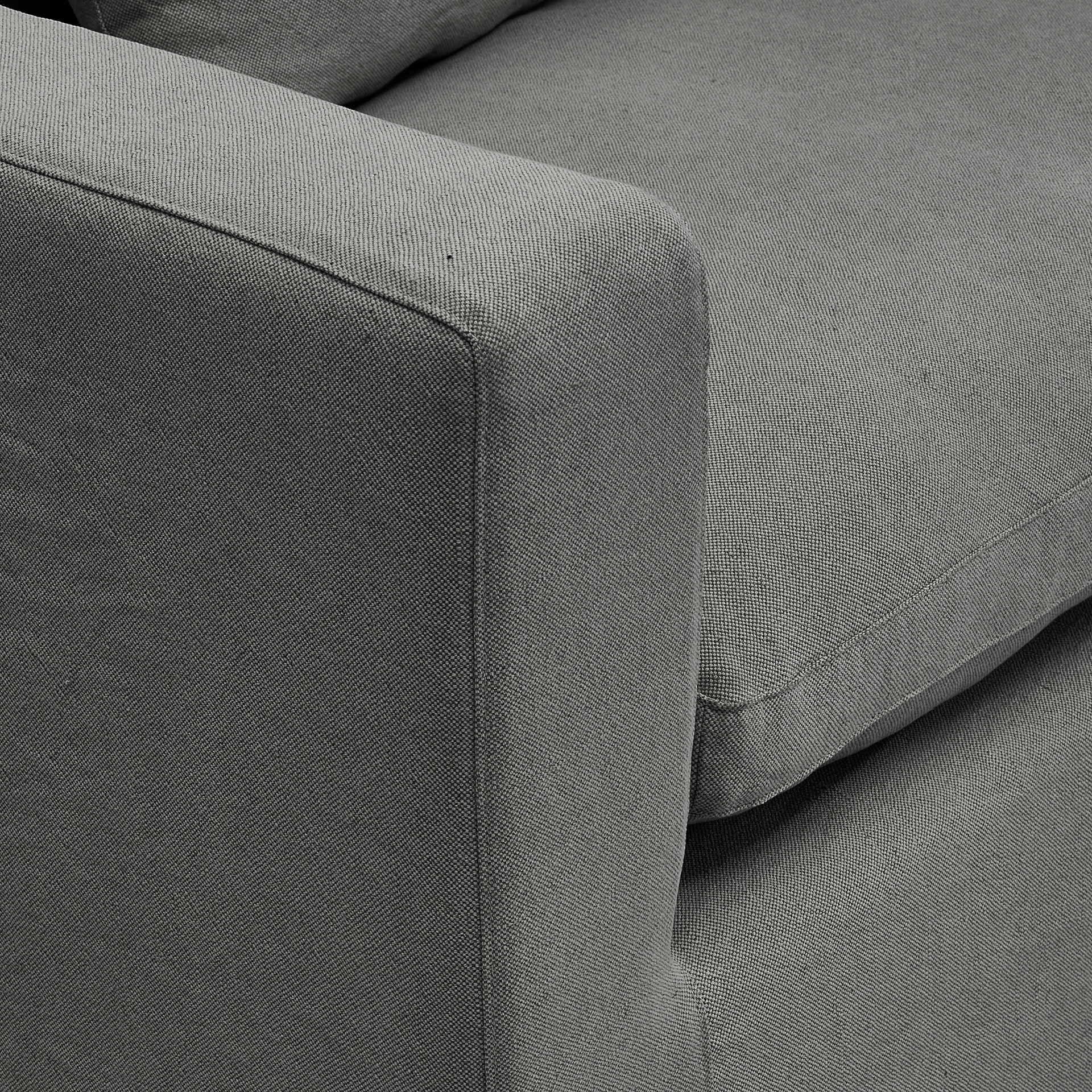 Sofá de 3 plazas de lino gris Aiden 220x110x80cm Clau&Chloe