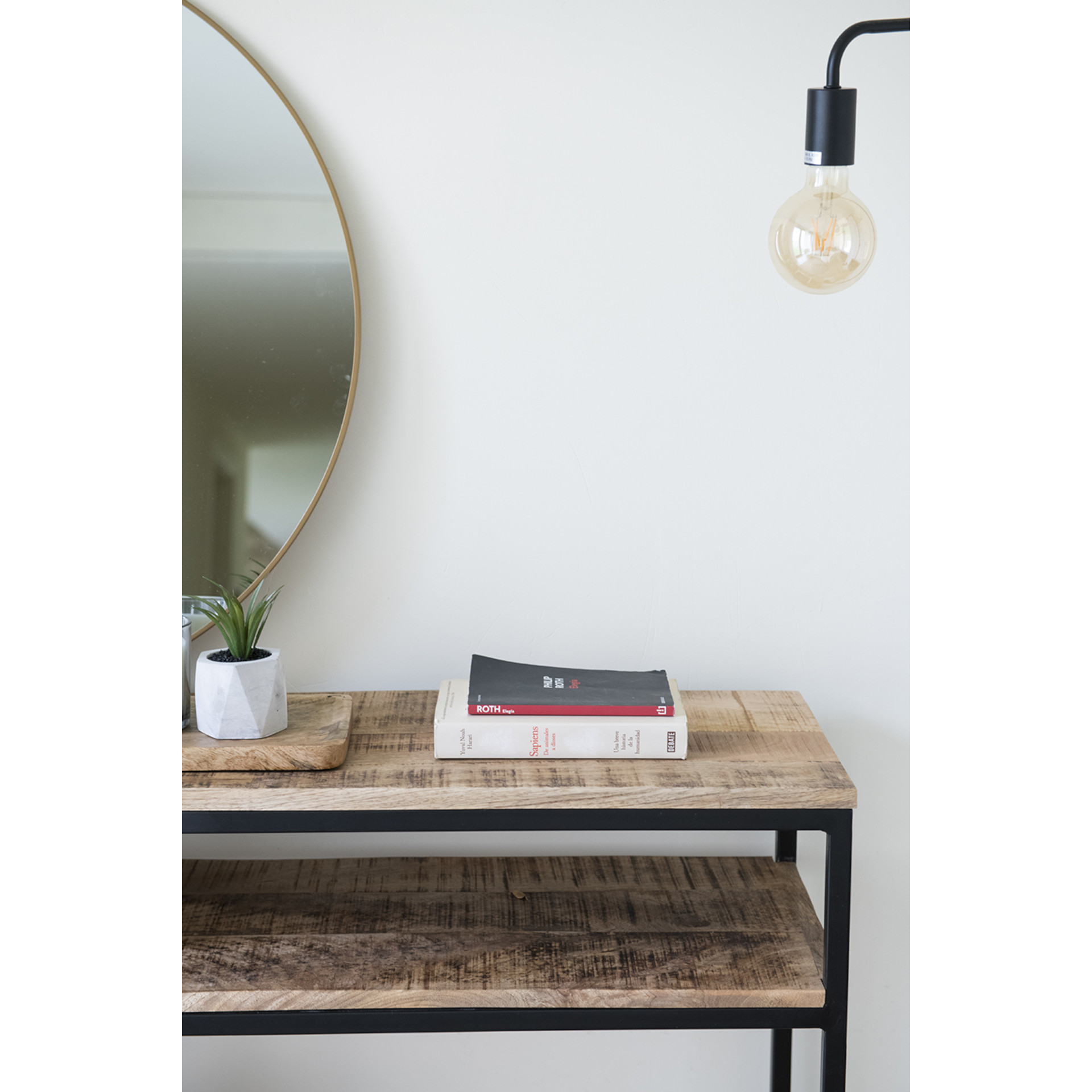 Consola de madera de mango Macao 120x35x80cm