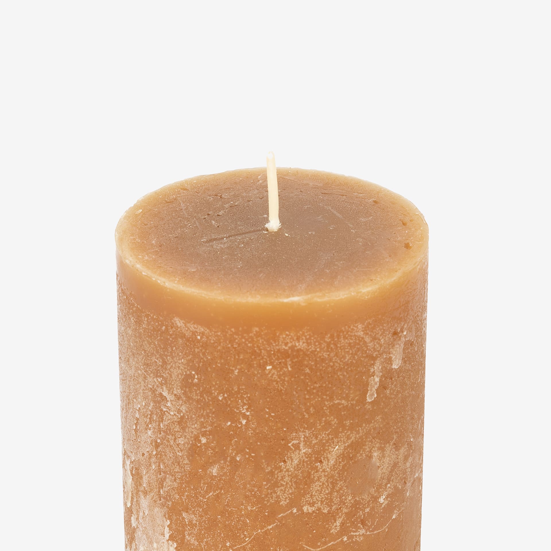 Vela decorativa cilindro marrón Kanea Ø7x14cm