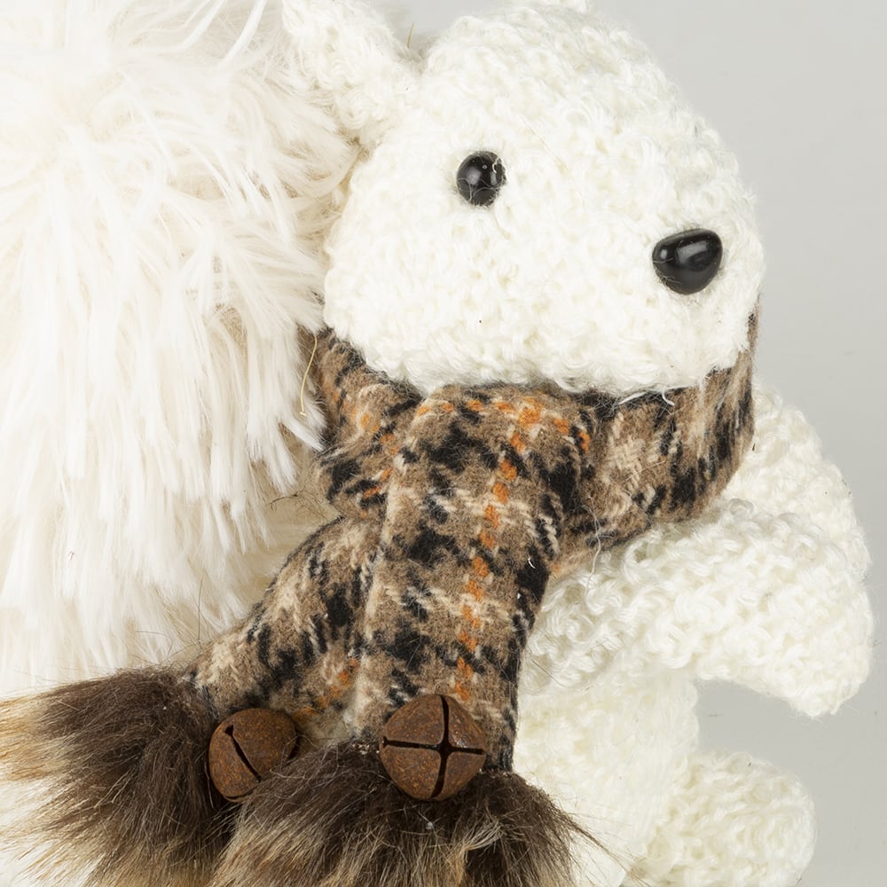 Figura decorativa Ardilla con bufanda 21x10x16cm