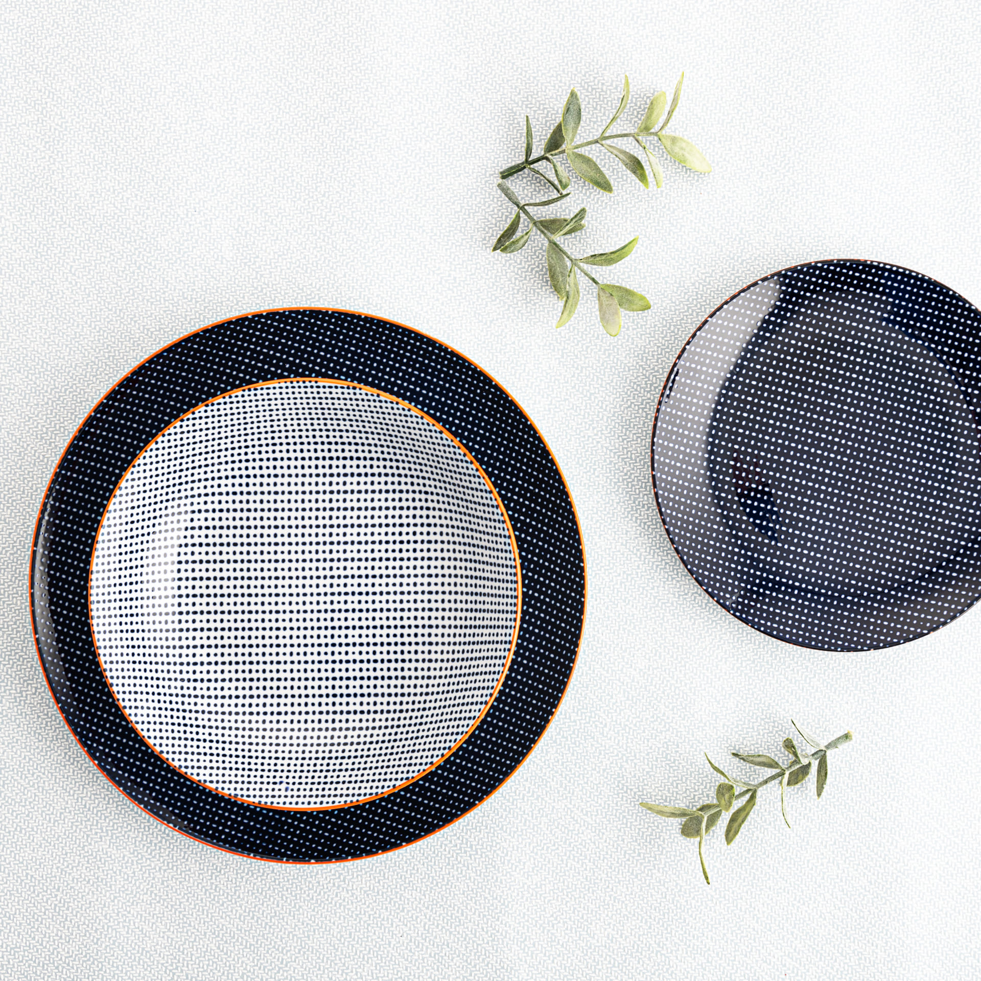 Vajilla 18 piezas porcelana azul Moon