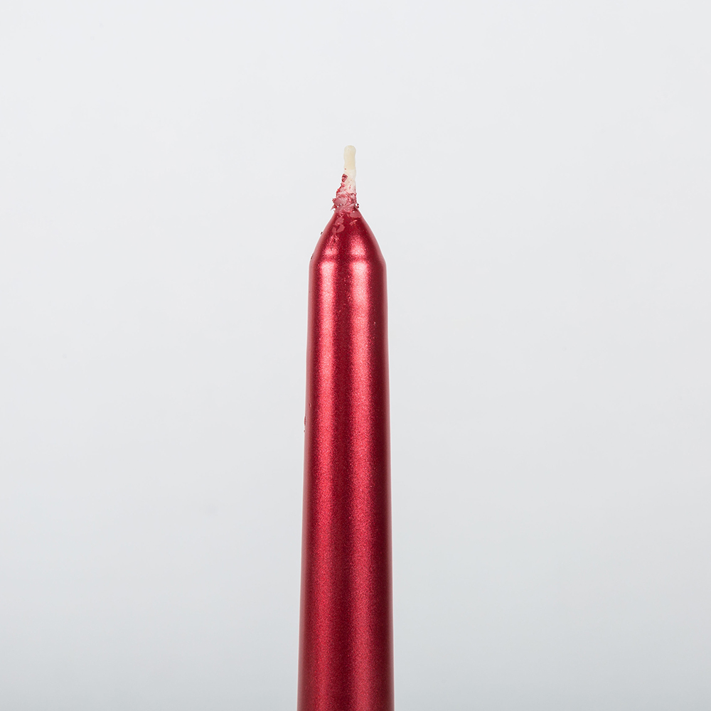 Set de 2 velas para candelabro rojo 25cm