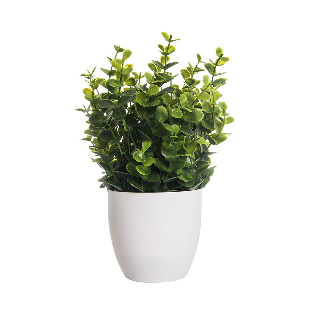 Maceta con planta artificial en varios modelos 11x11x24cm