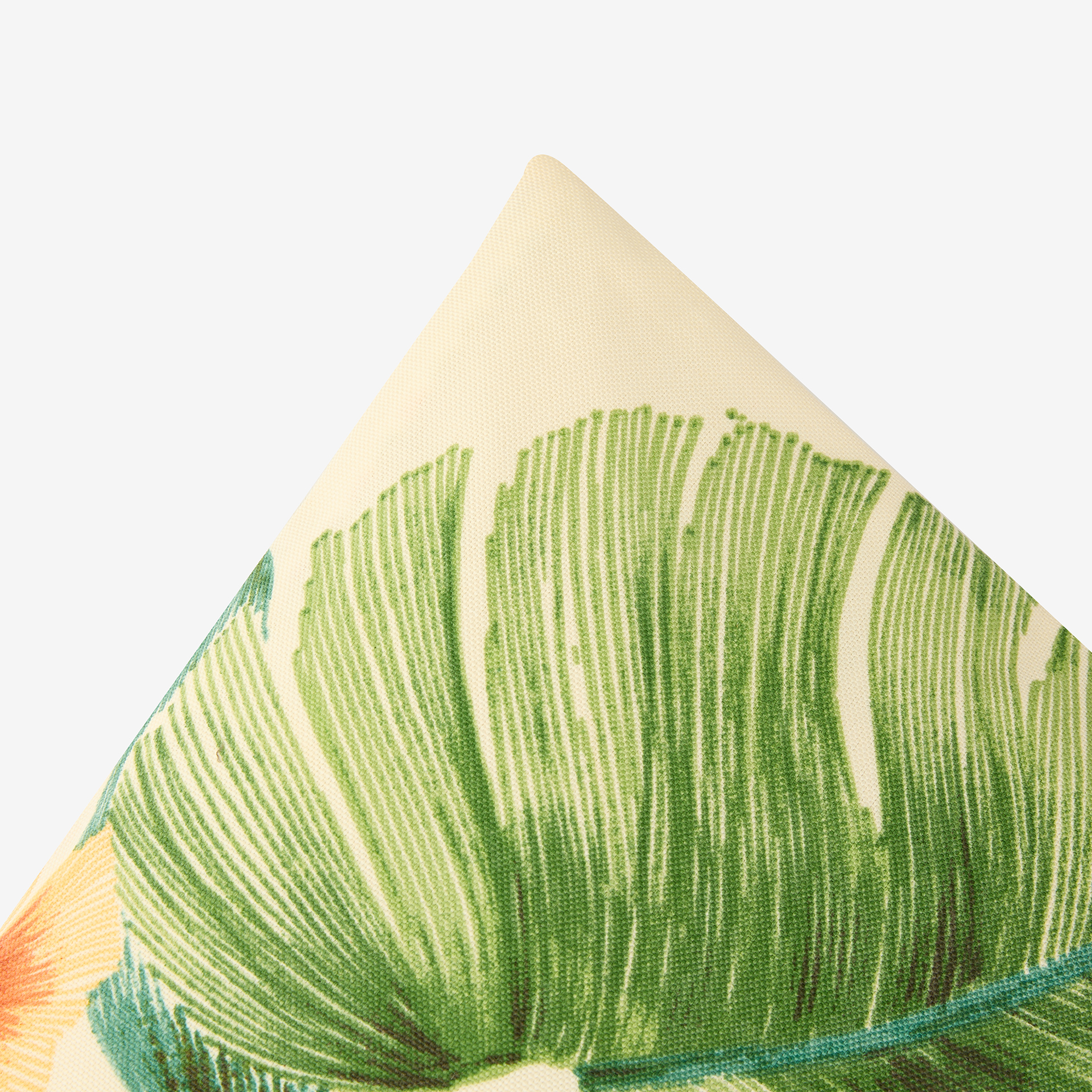 Cojín de exterior verde Hojas 43x43cm