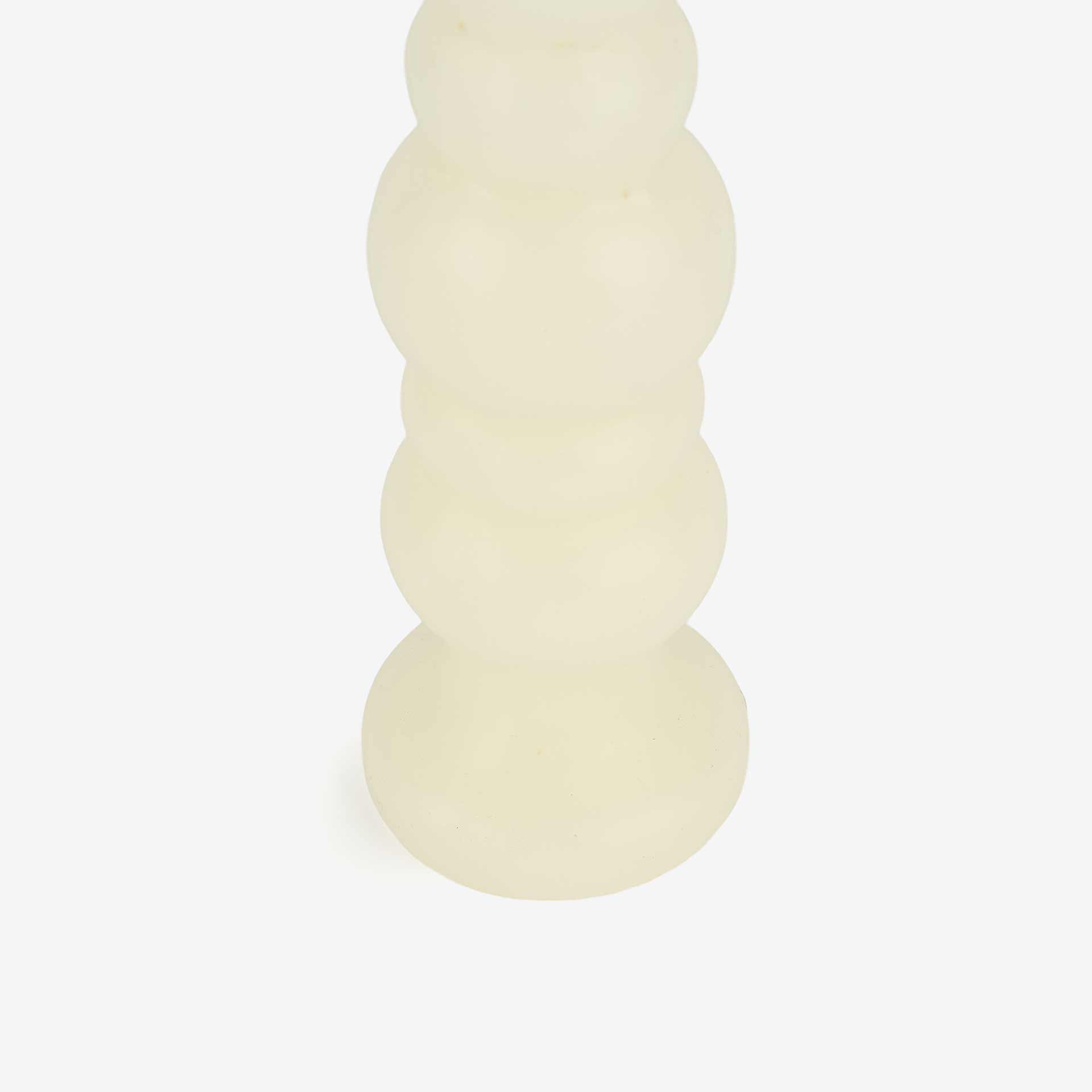 Vela decorativa blanca de bola 15cm