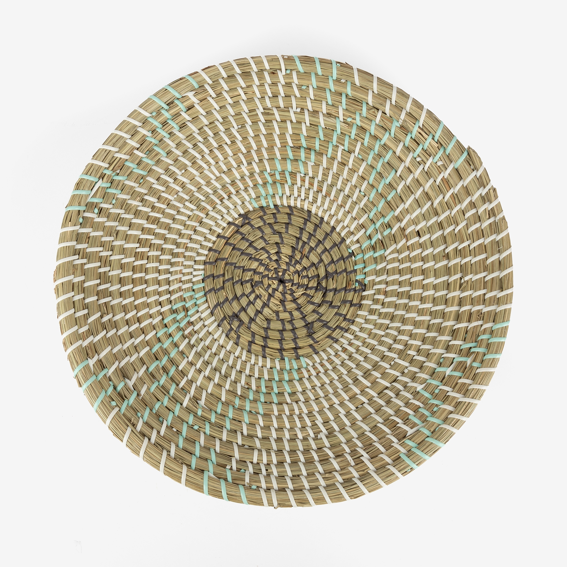 Cesta de junco Ø38x8cm