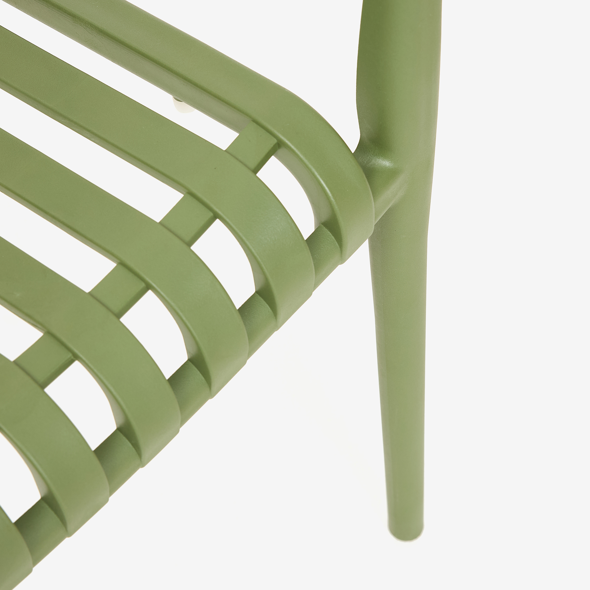 Silla de jard&iacute;n apilable de polipropileno verde Happel 59x55x81cm