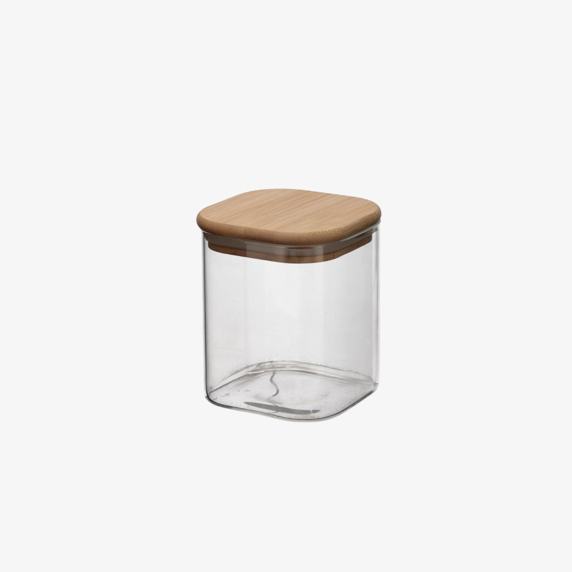 Tarro de cristal con tapa de bamb&uacute; Brila 75cl