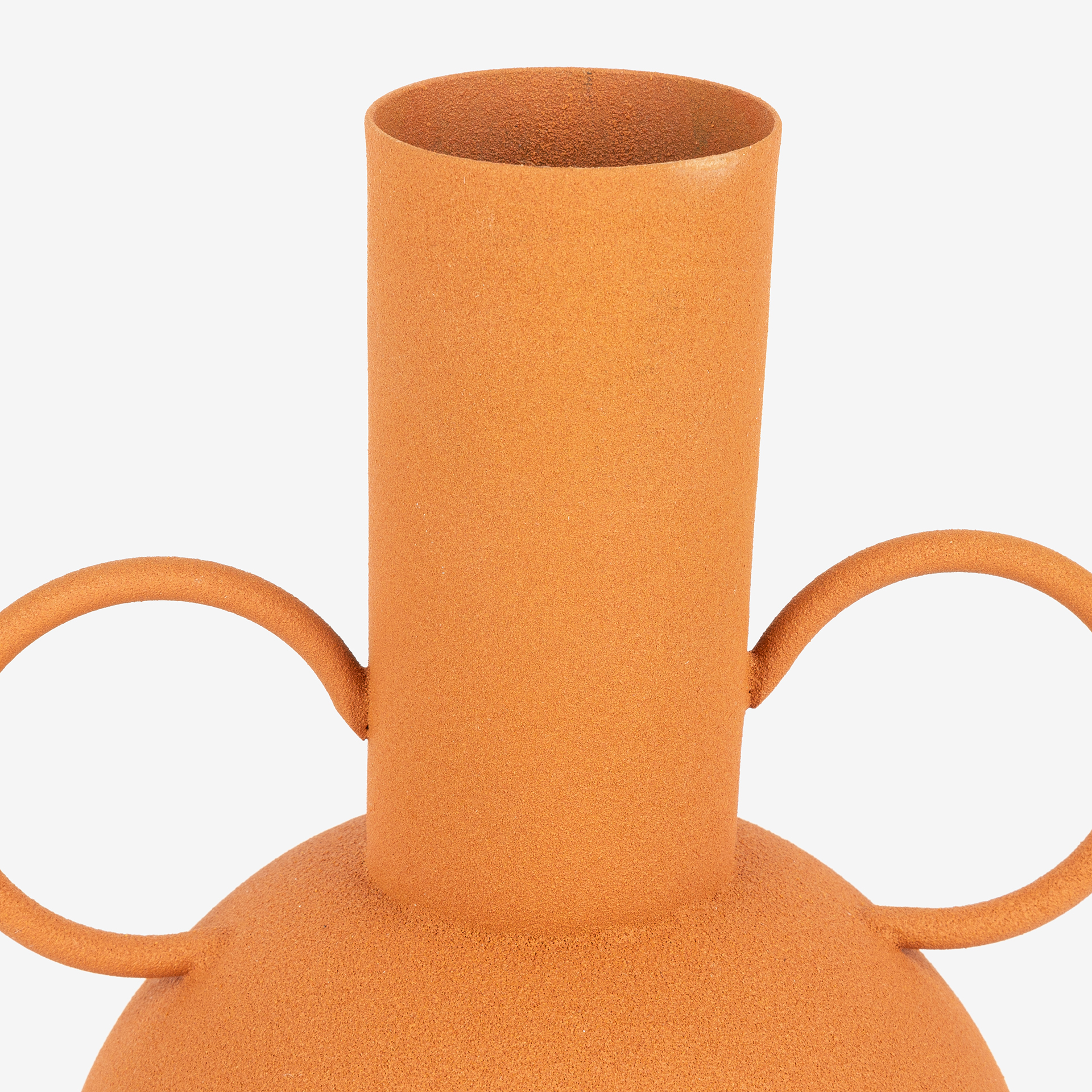 Jarrón con asa de metal terracota Brenda 16x25cm