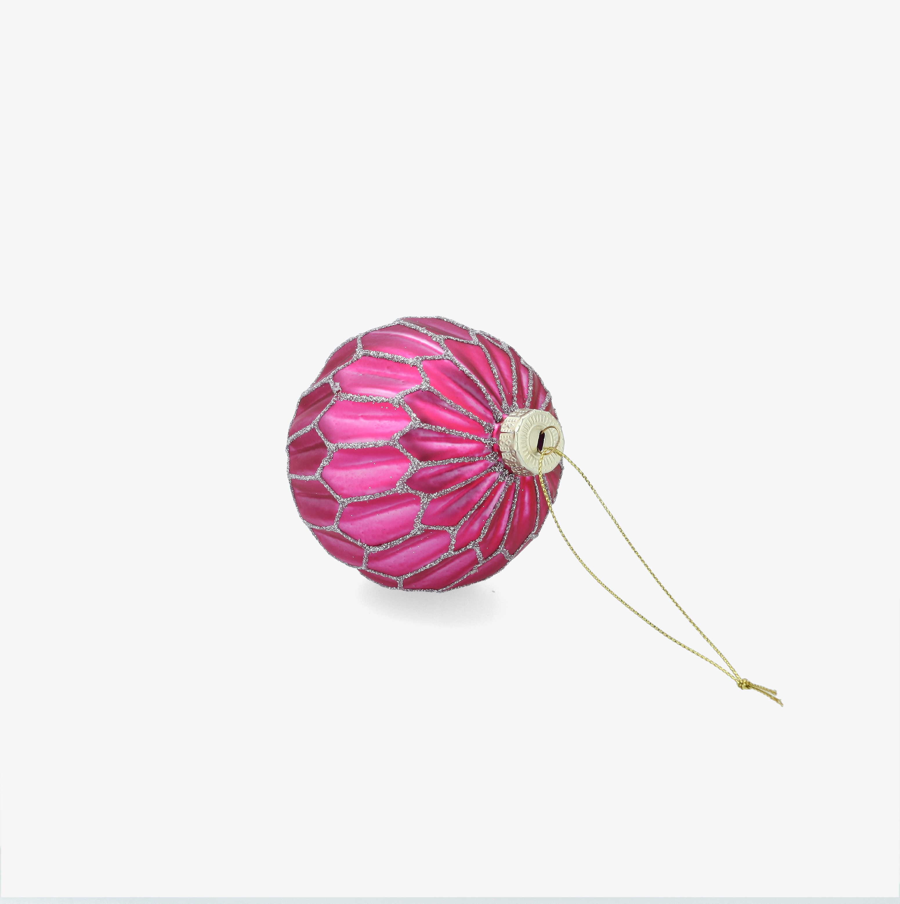 Bola de Navidad rosa de cristal &Oslash;8cm