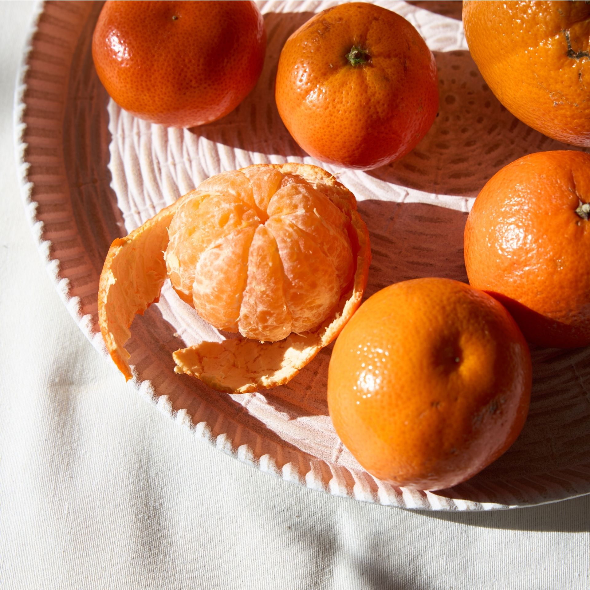 Centro de mesa de madera beige Ø29,5cm