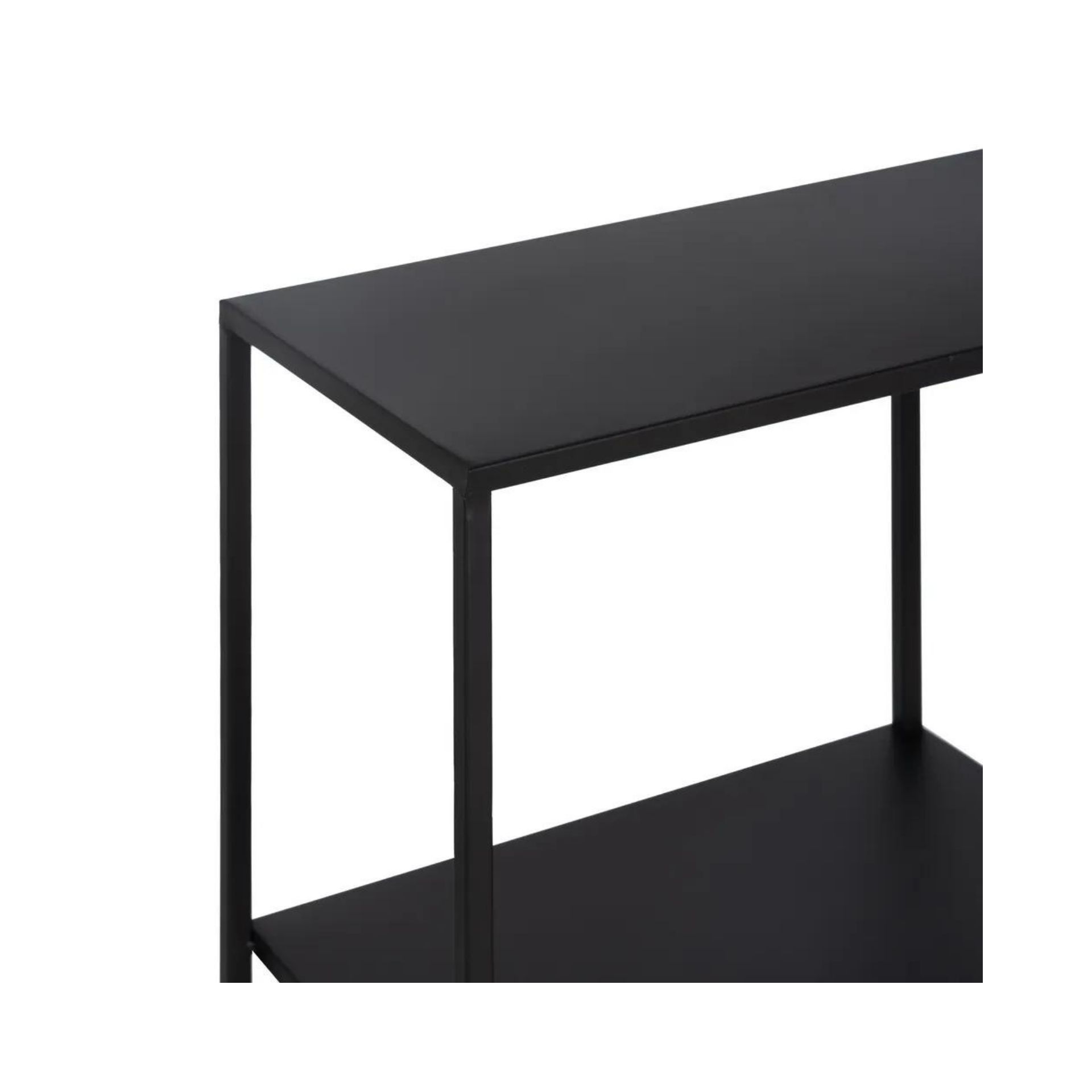 Estanter&iacute;a de metal negro Calista 65x25x110cm