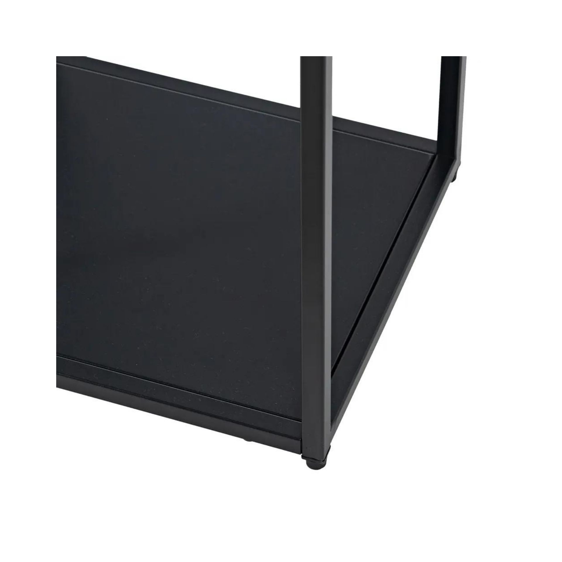 Consola de acero negro Calista 100x30x81cm