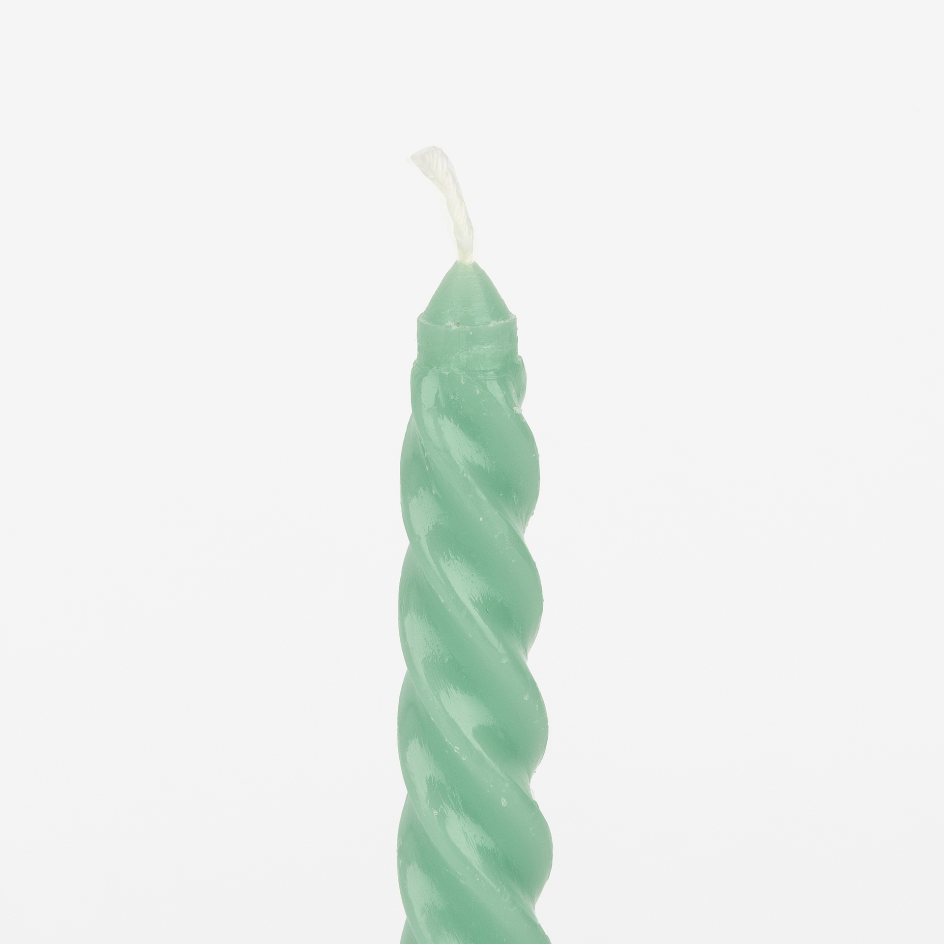 Set de 6 velas decorativas para candelabro verde Ø2x20cm