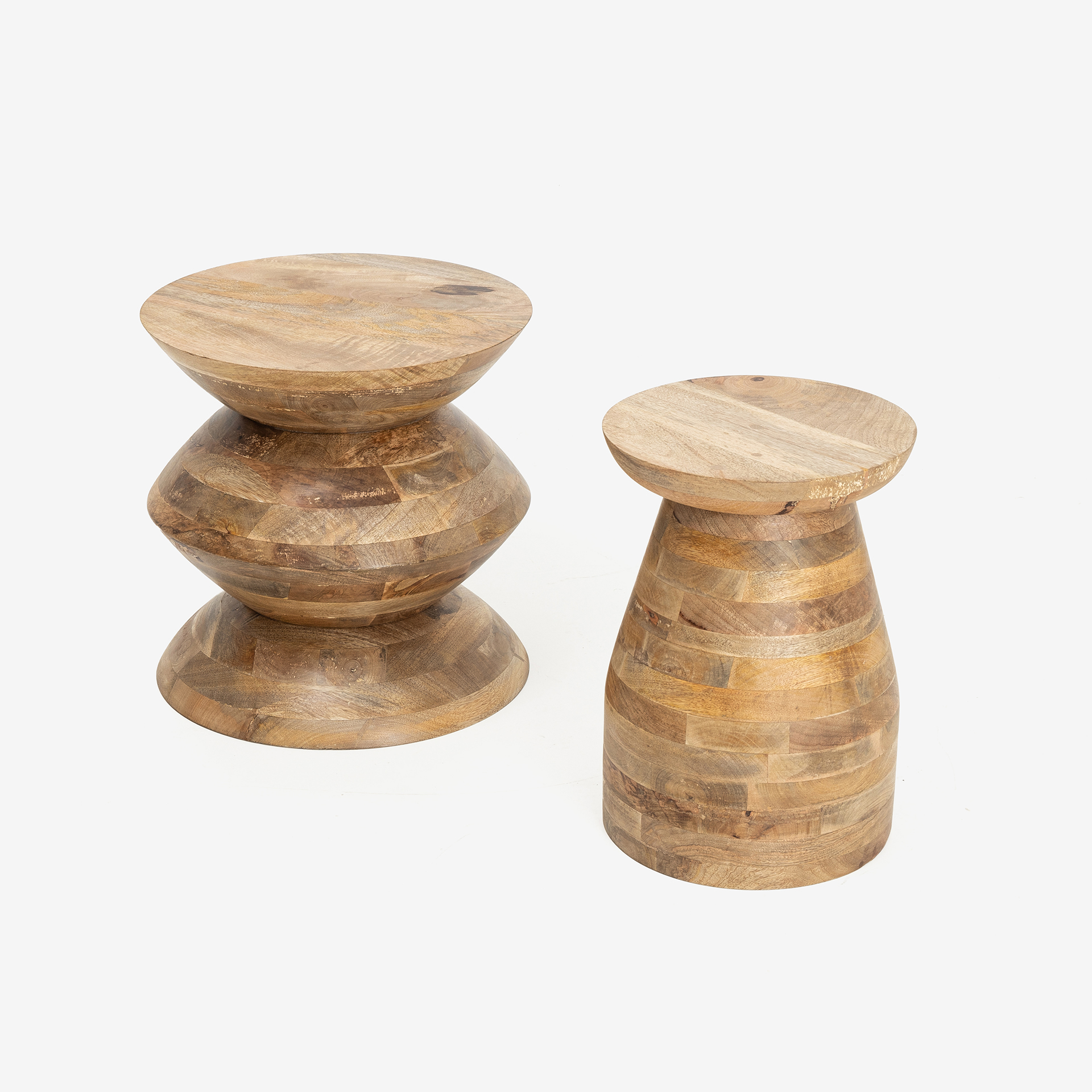 Mesa auxiliar de madera de mango Tacma Ø27x40cm