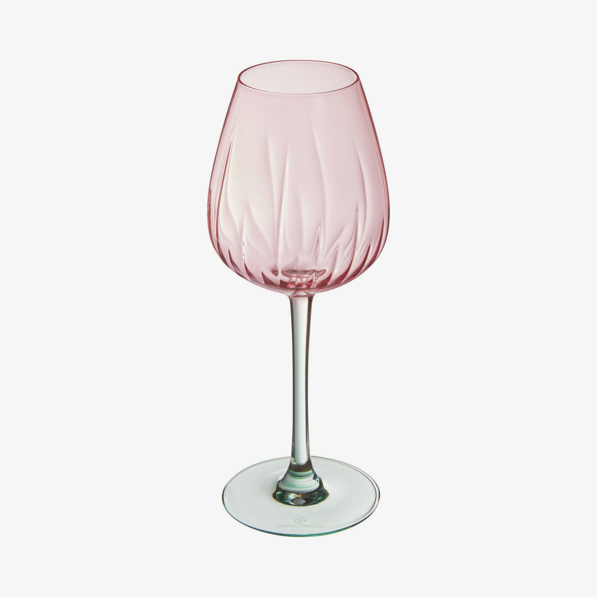 Copa rosa y verde de cristal Spiral 47cl