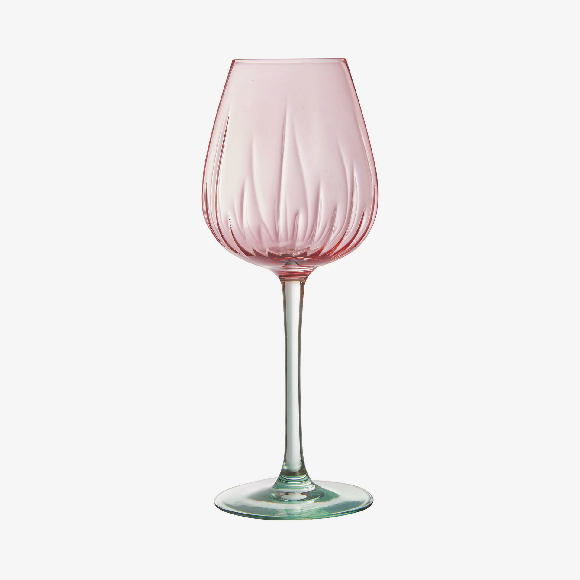 Copa rosa y verde de cristal Spiral 47cl