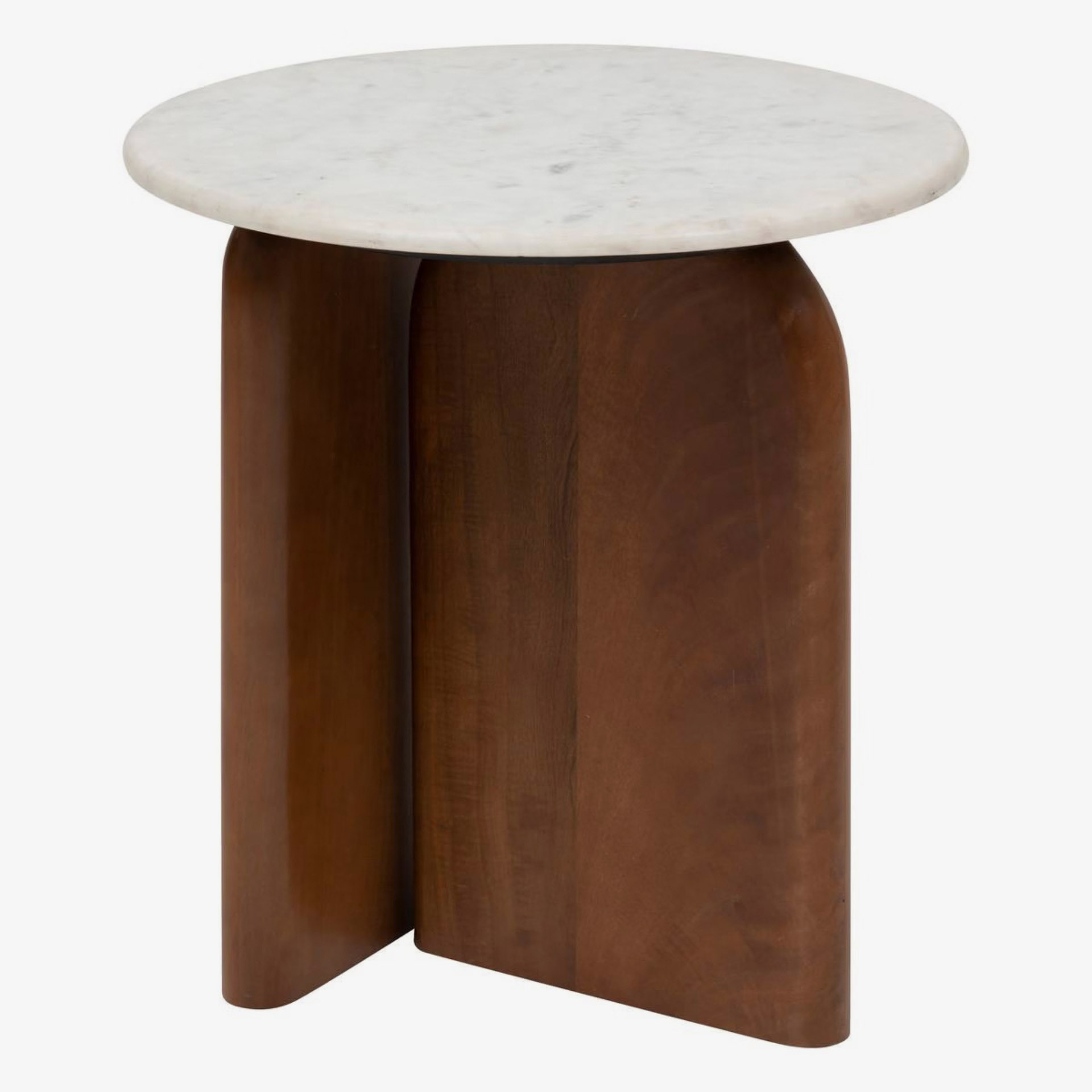 Mesa auxiliar de madera y m&aacute;rmol Ciran &Oslash;51cm 