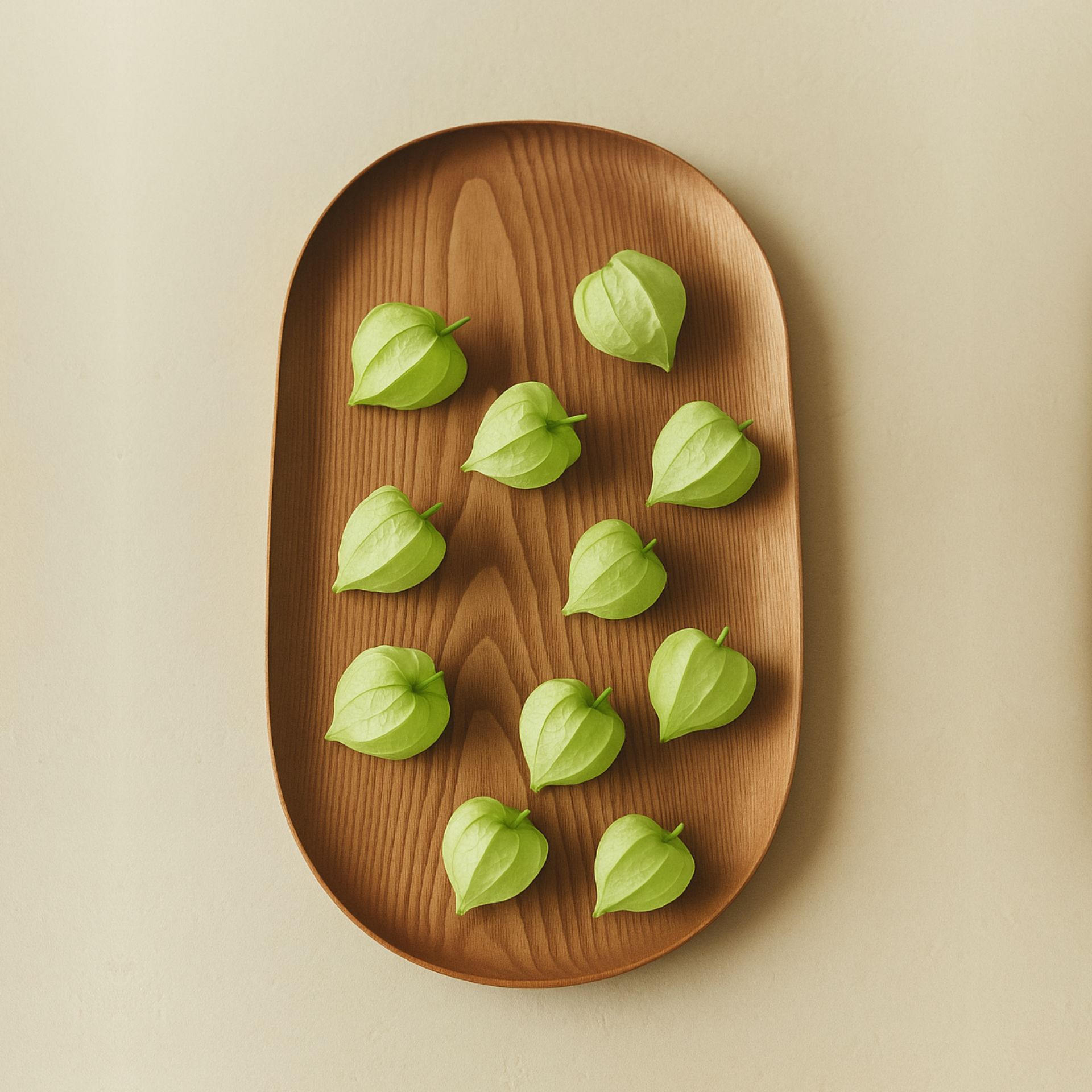 Pack de 10 flores artificiales color verde Chinese Lantern