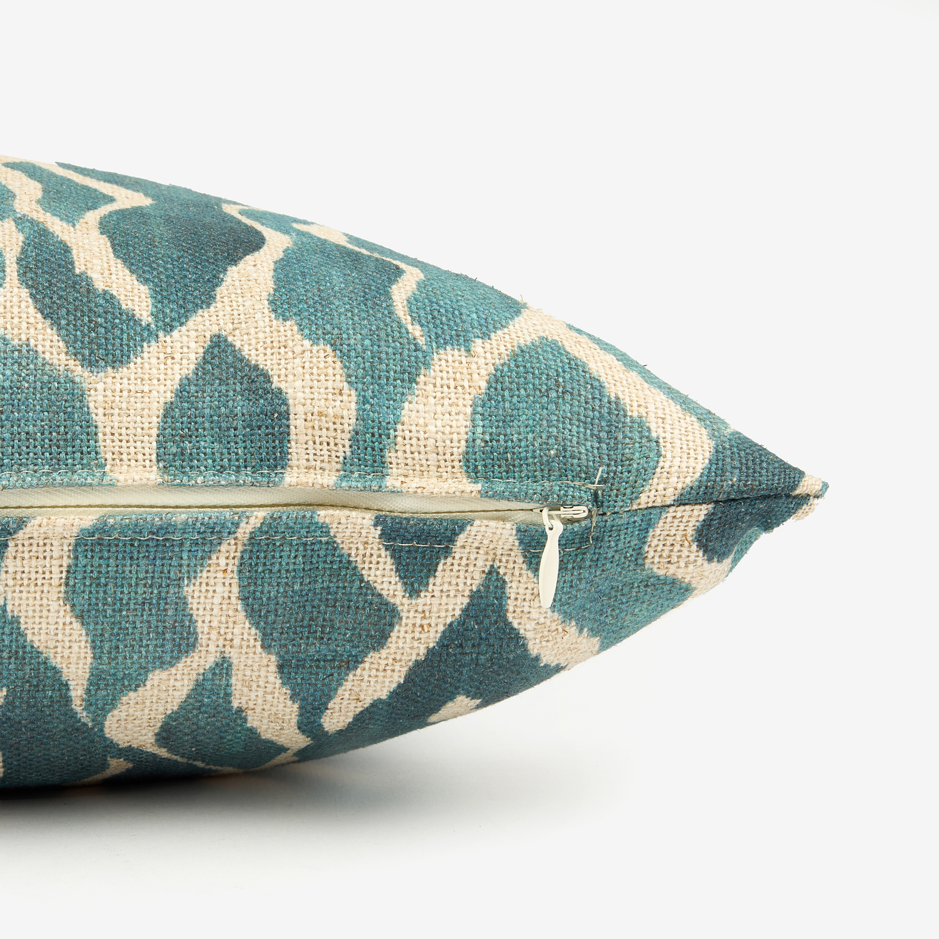 Funda de cojín de algodón azul Sibori 45x45cm