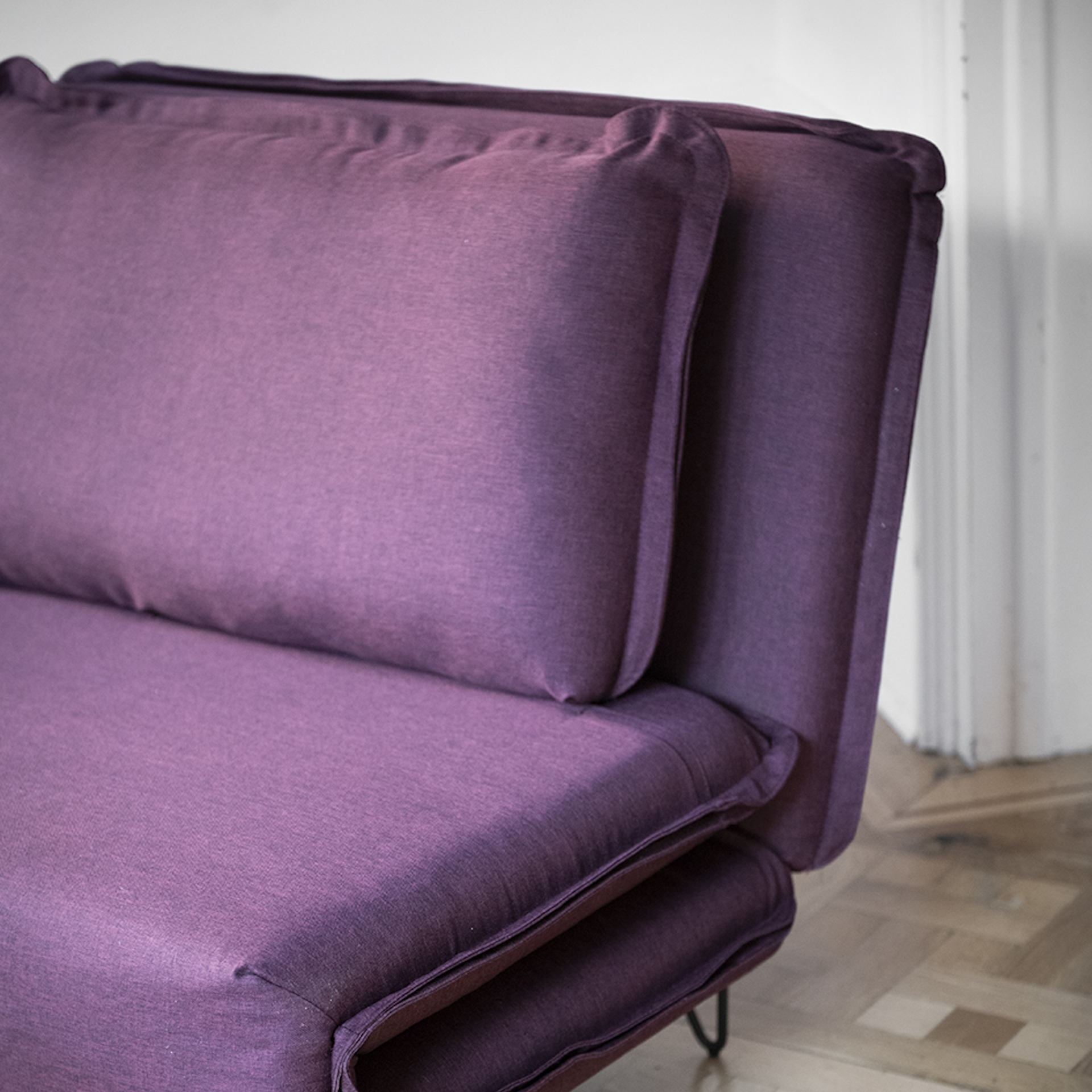 Sofa-cama individual burgundy 103x94x82cm Clau&Chloe