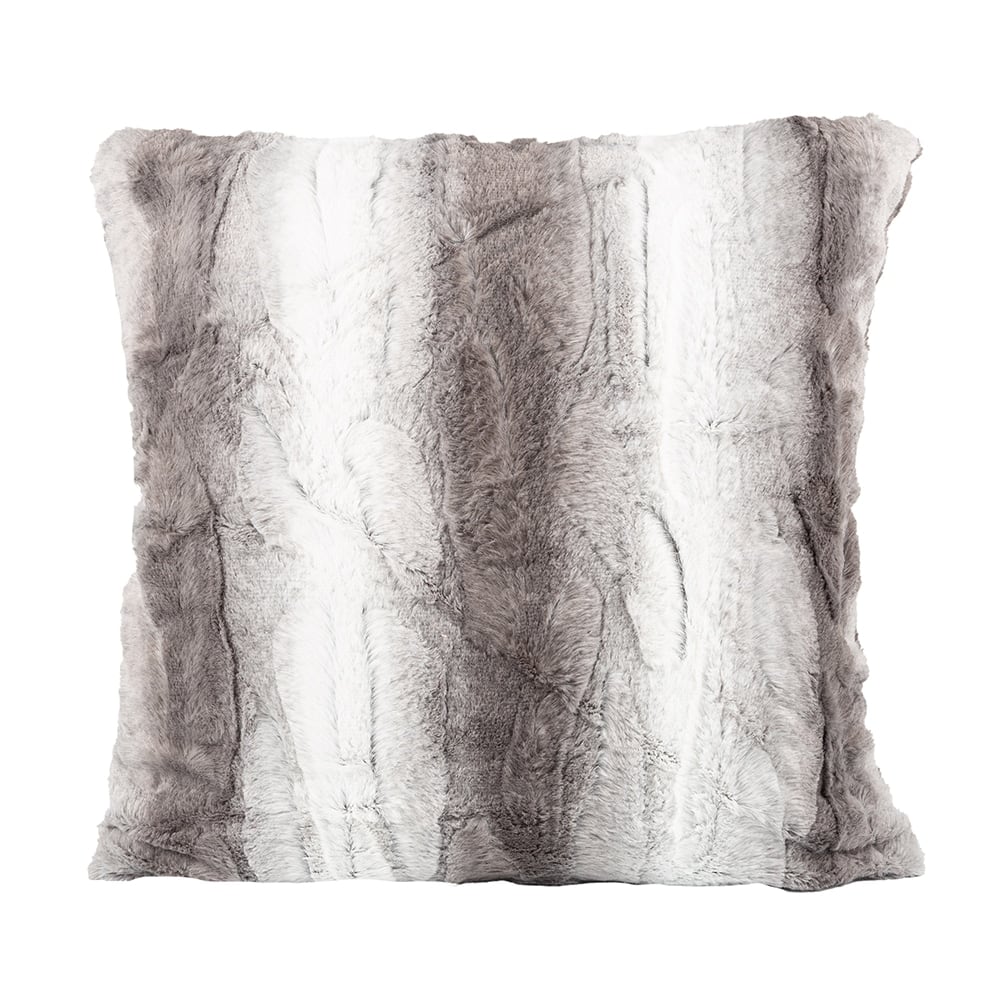 Funda de coj&iacute;n de felpa gris Alp 45x45cm