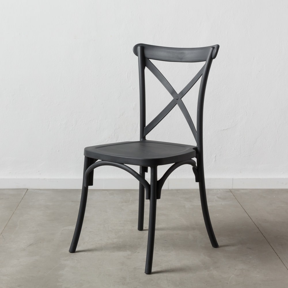 Set de 4 sillas de comedor gris oscuro Cassie 48x43x91cm