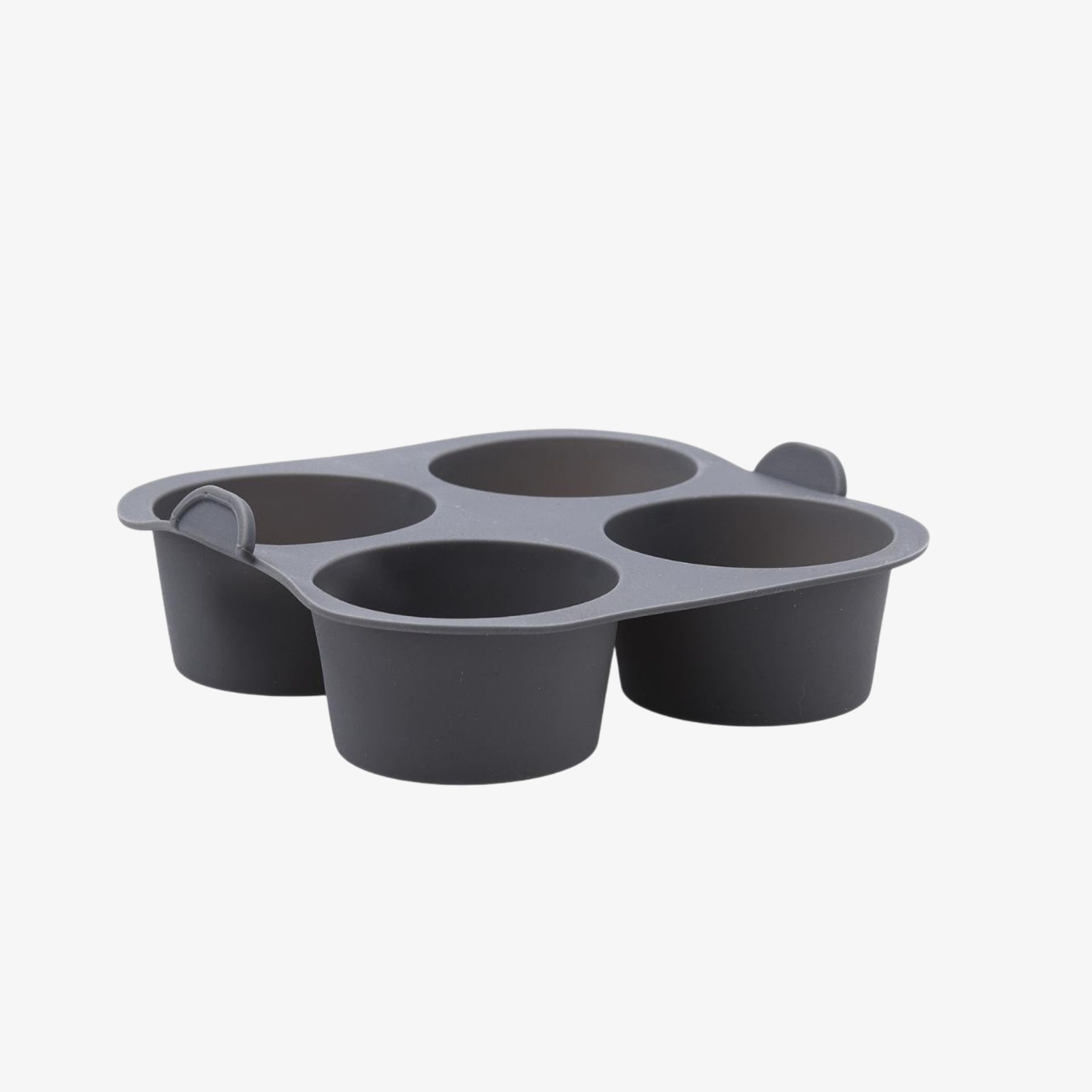 Molde para 4 muffins de silicona gris 17x17x5cm