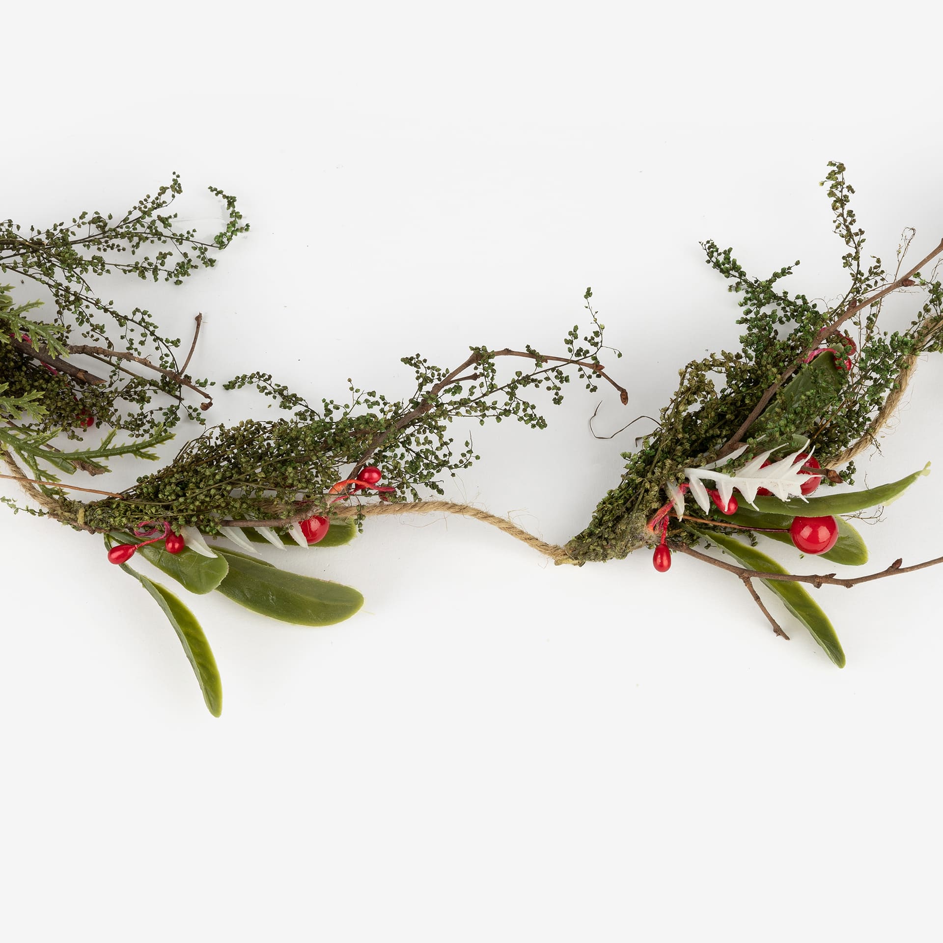 Guirnalda hiedra y bayas rojas 1m