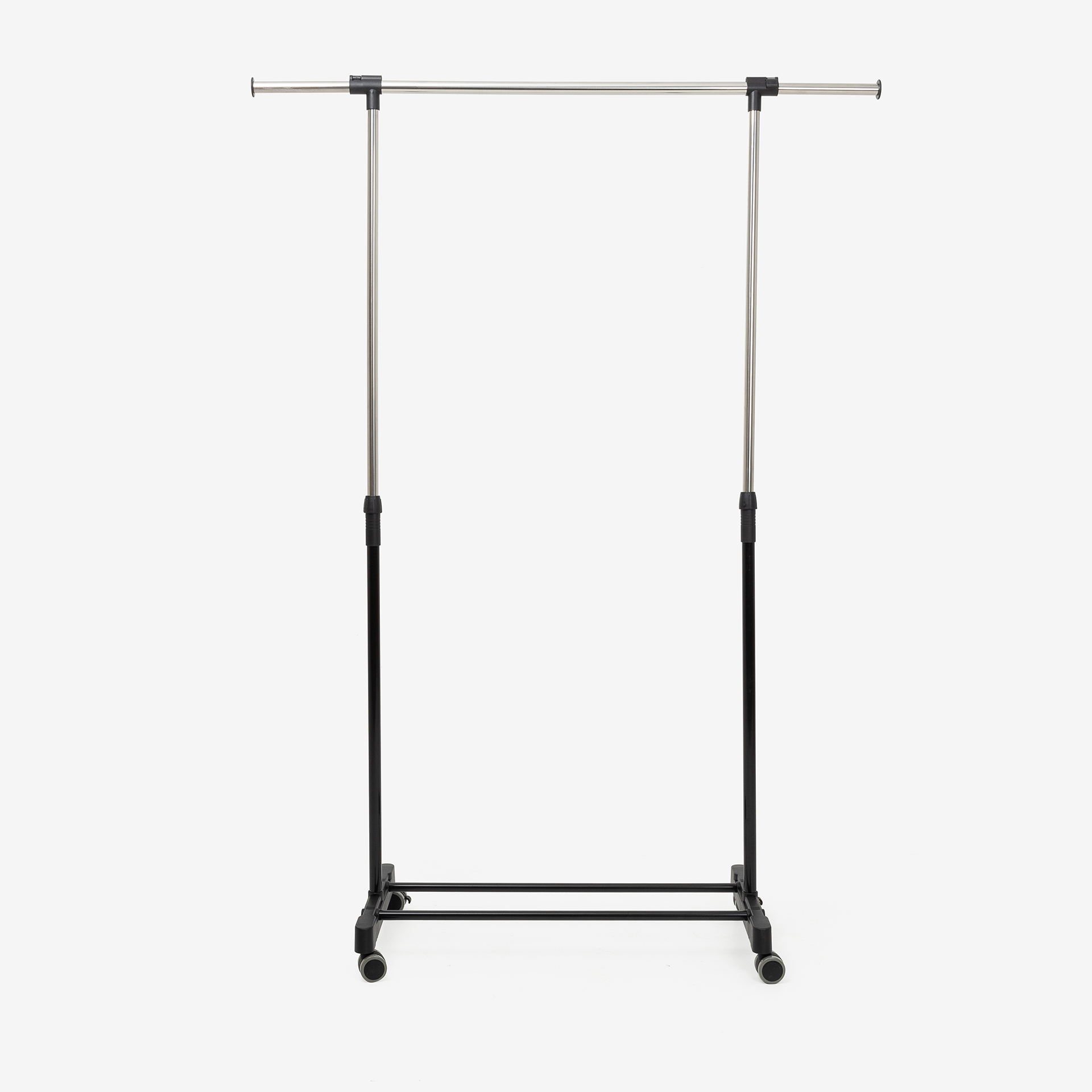 Perchero pie con ruedas negro 120x42x165cm