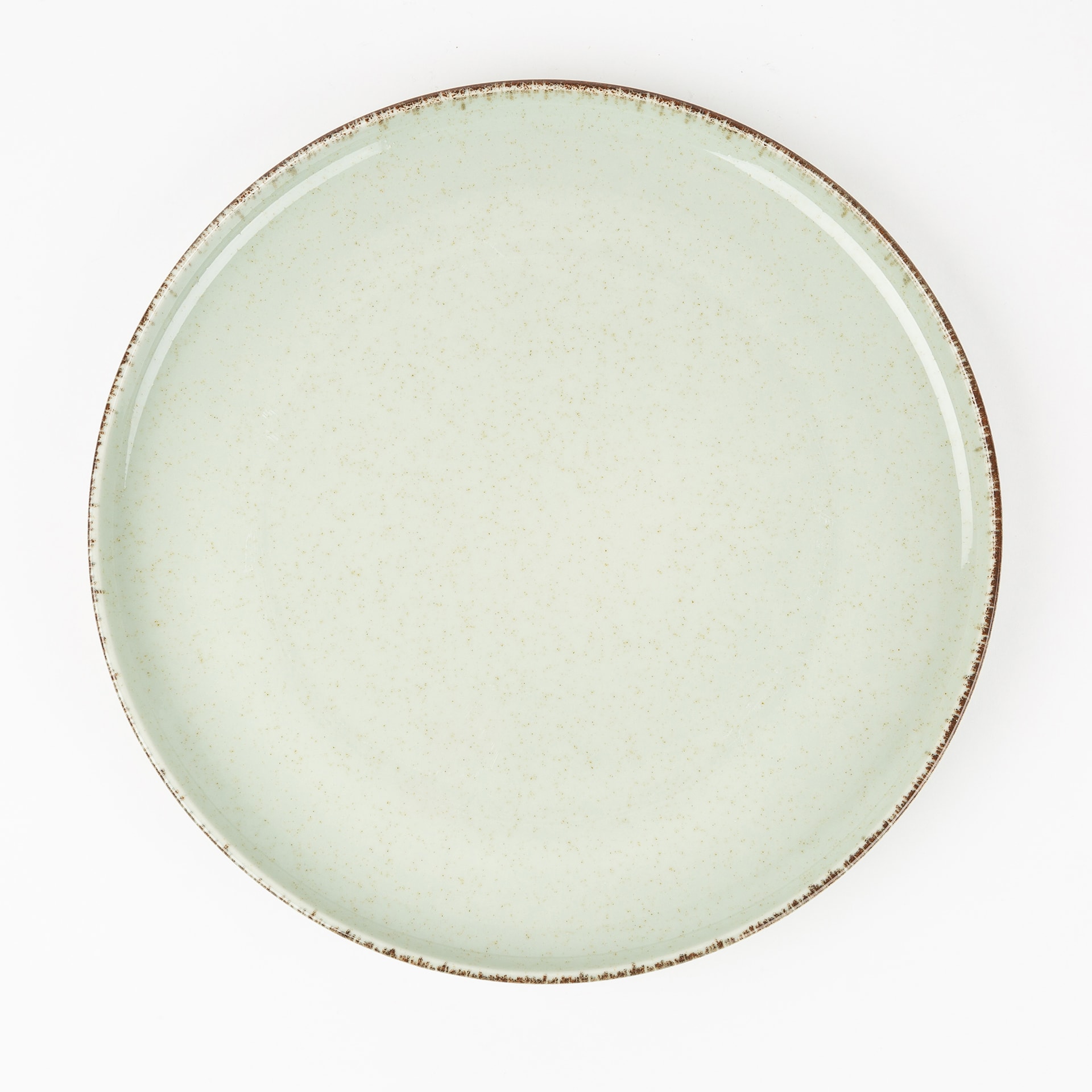 Vajilla de 12 piezas de porcelana verde Olite