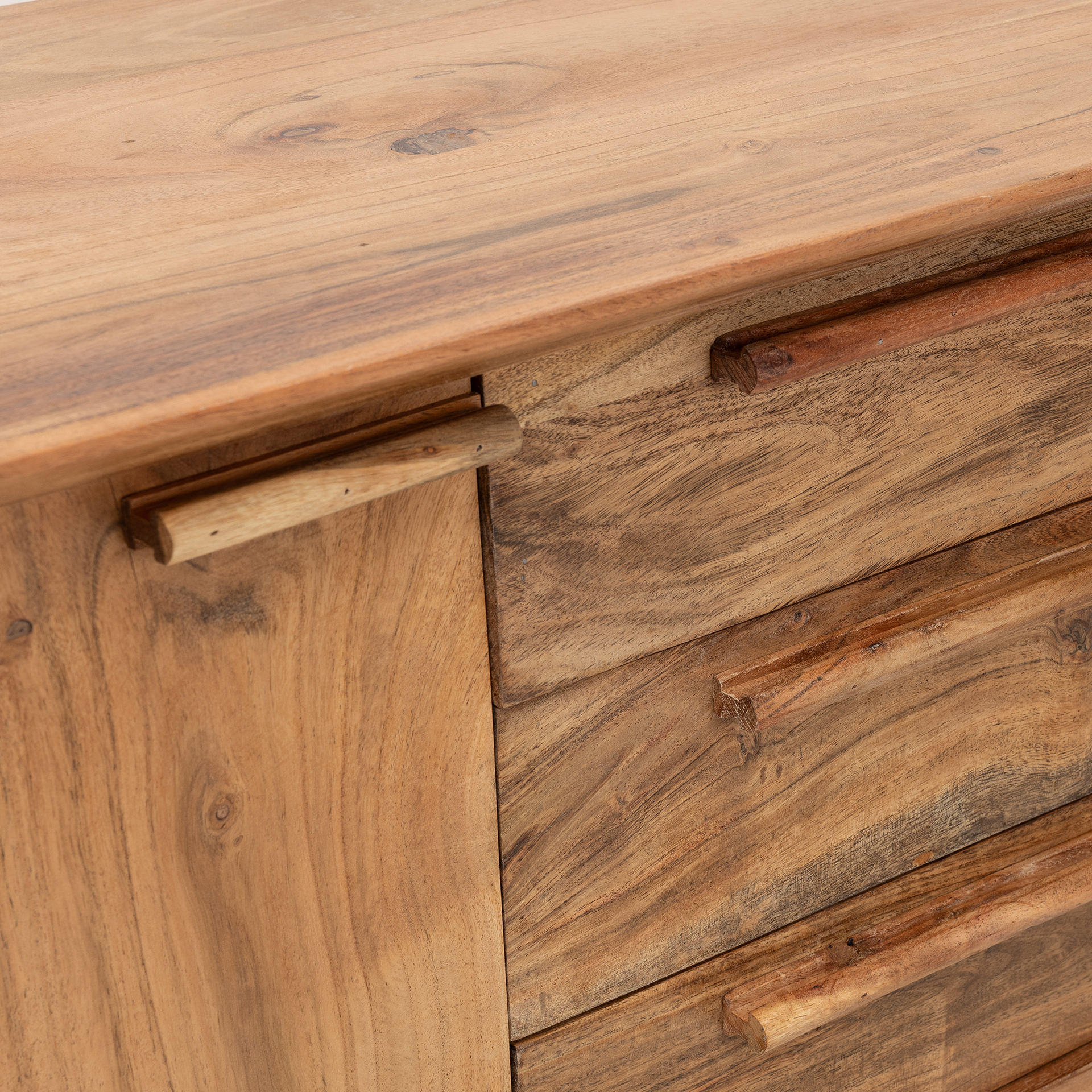 Aparador de madera de acacia Attic 160x45x78cm Clau&Chloe