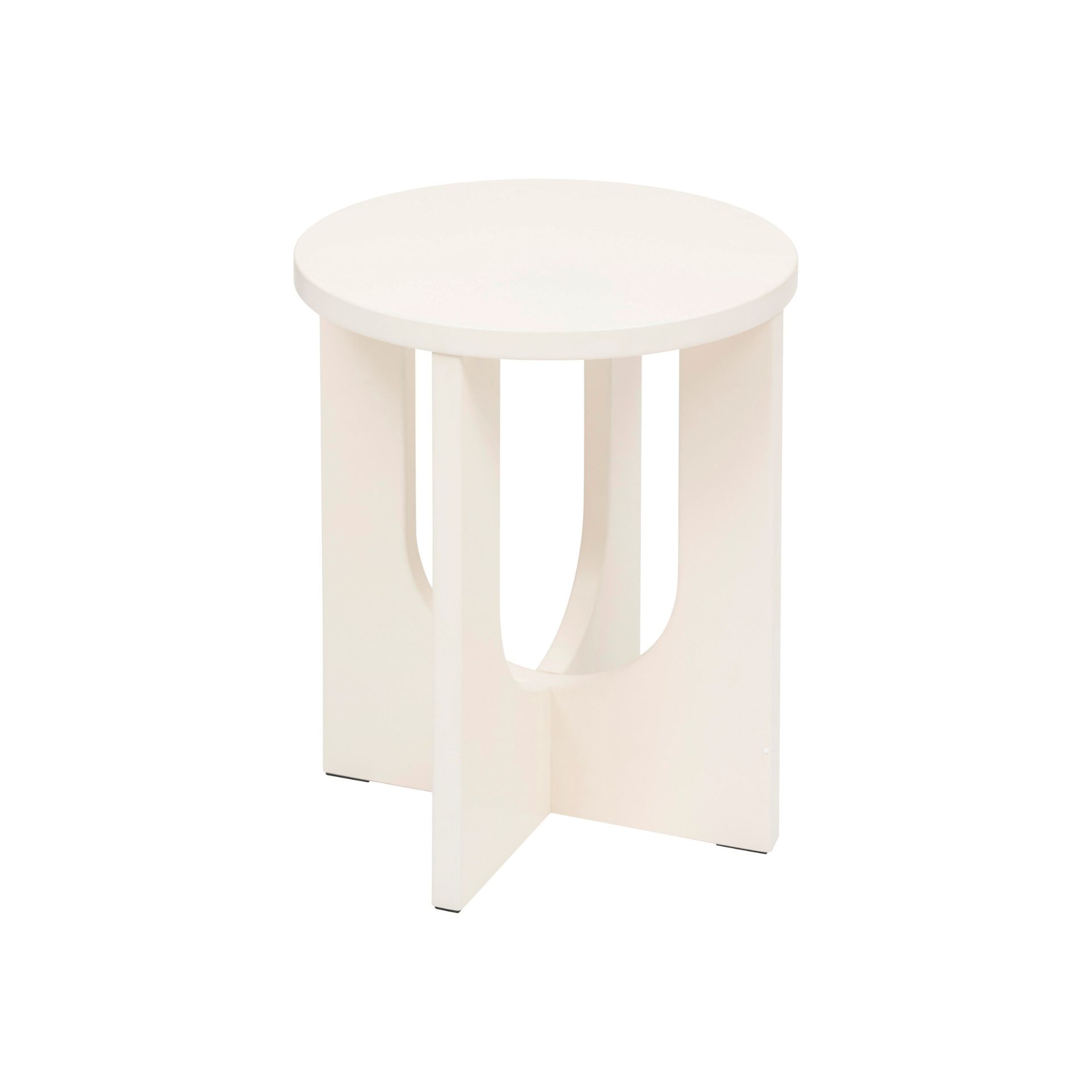 Mesa auxiliar de madera DM blanca Camelia &Oslash;40x51cm