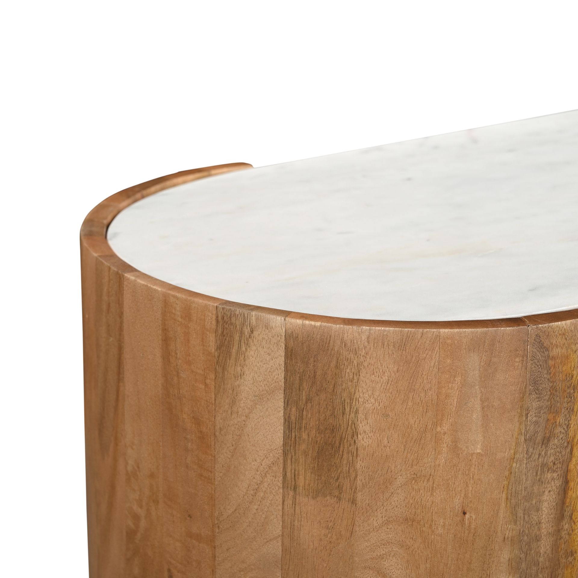 Consola de madera de mango y mármol Varsovia 135x40x80cm Clau&Chloe