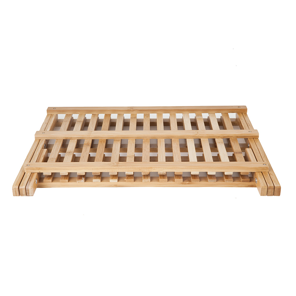 Escurreplatos plegable de bamb&uacute; Zen 45x34x26cm