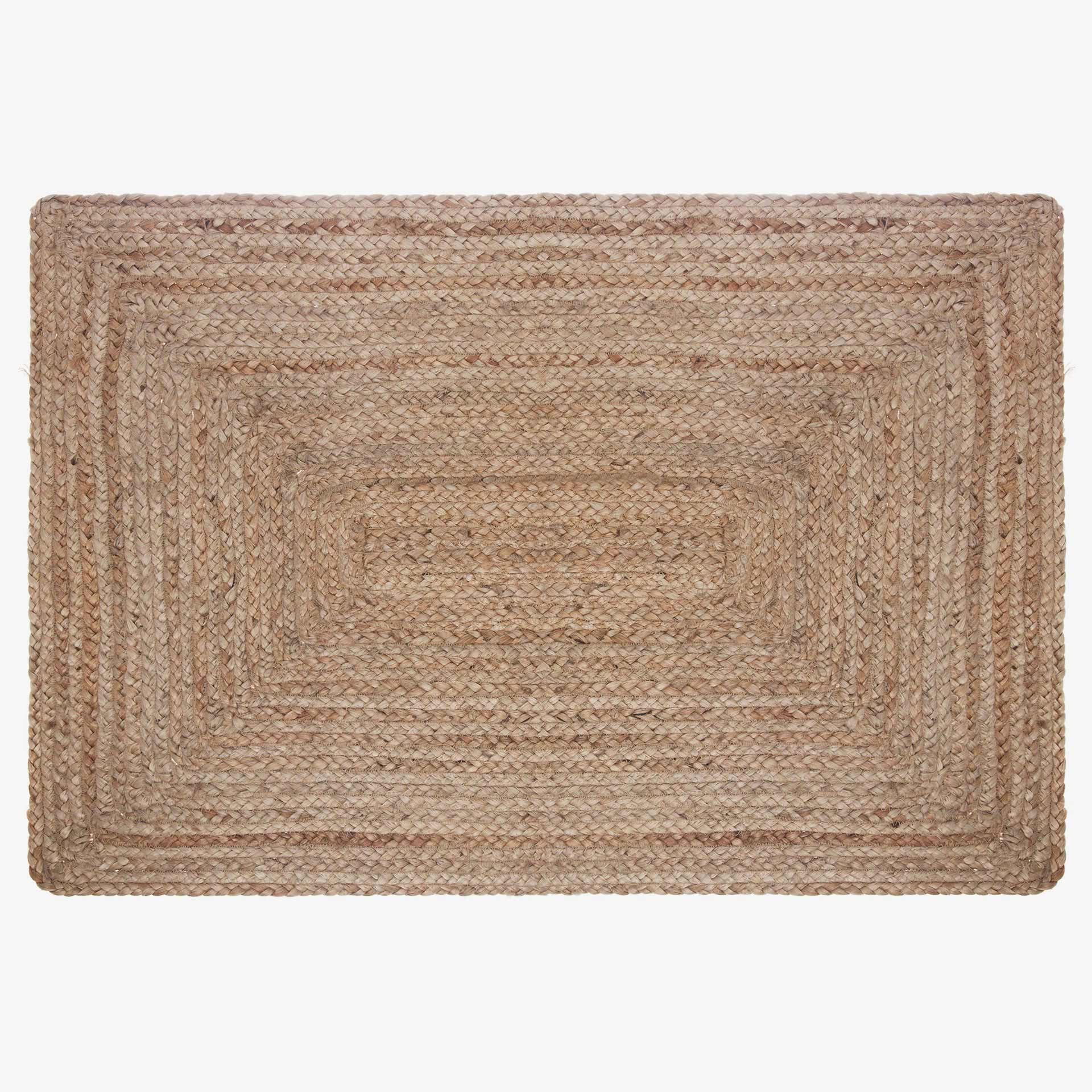 Alfombra de yute natural beige 60x90cm