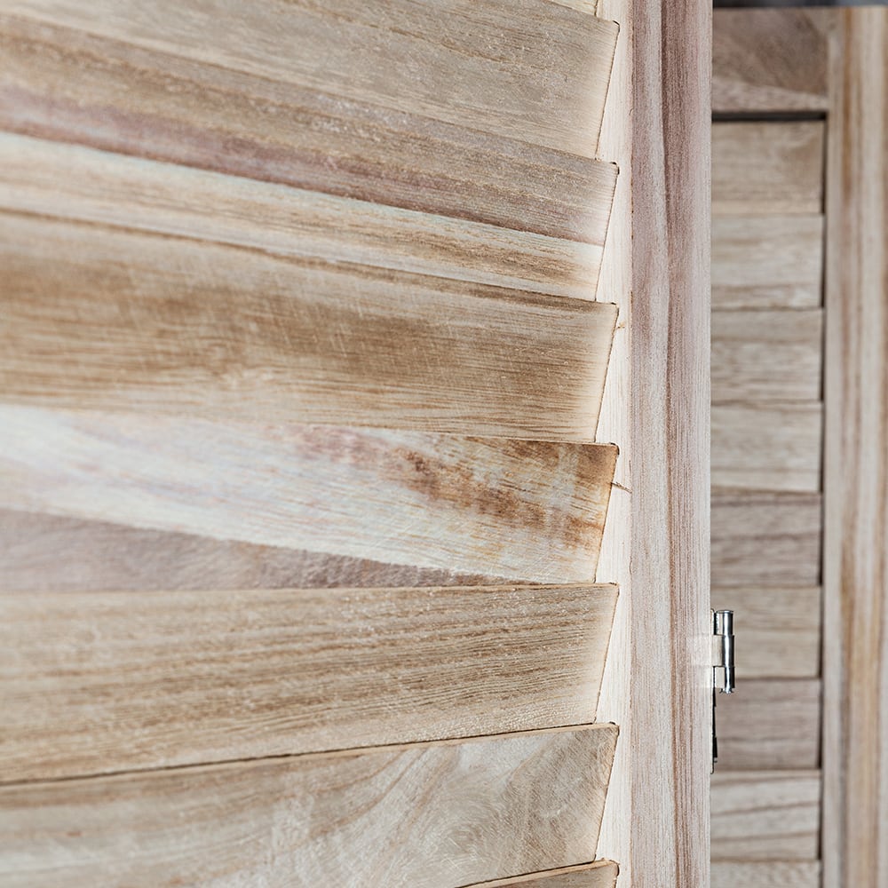 Biombo madera natural 40x170cm