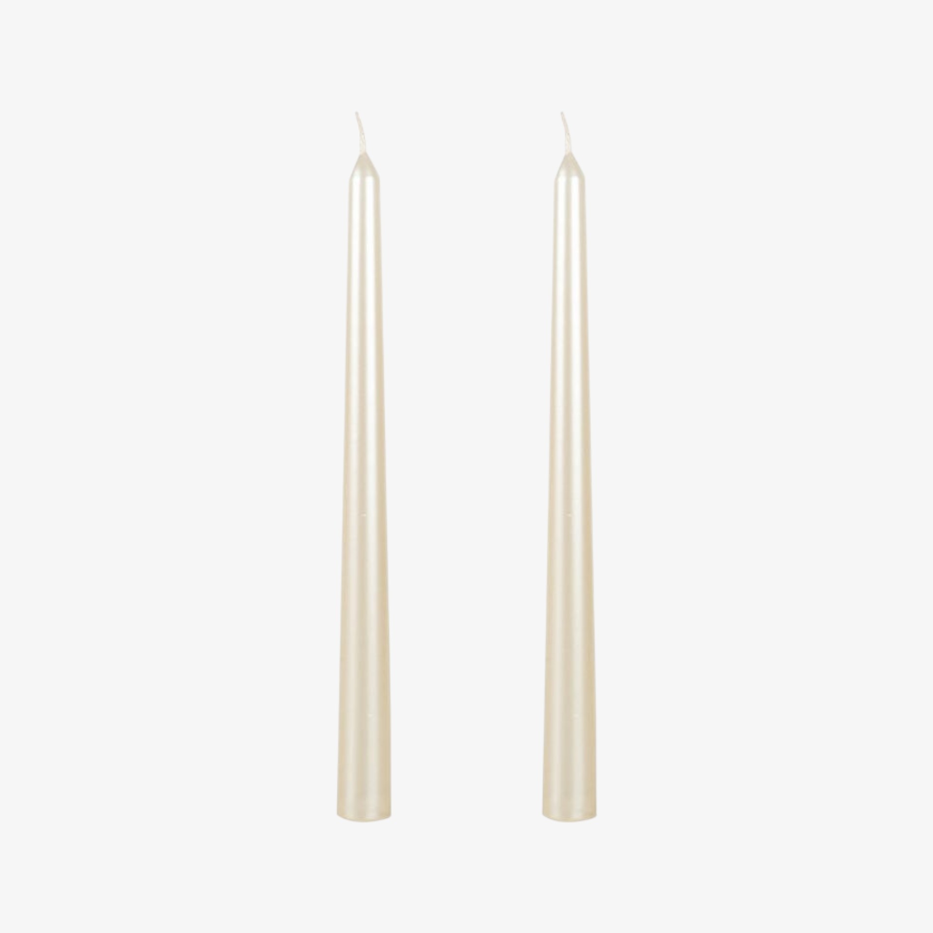 Set de 2 velas para candelabro crema 25cm