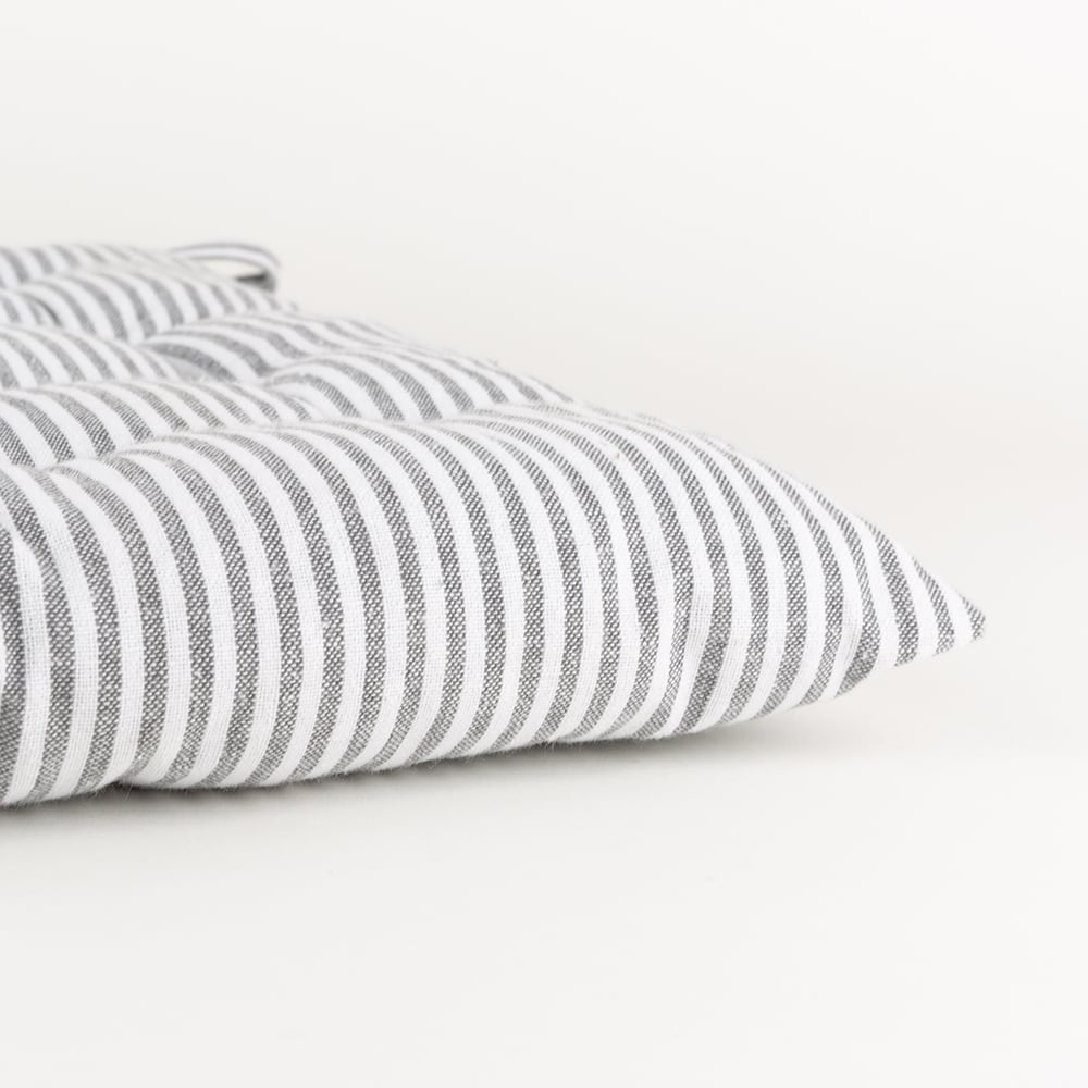 Cojín de silla de algodón taupe 38x38cm