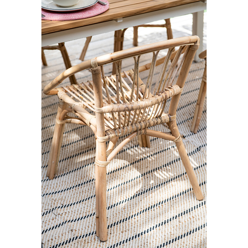 Silla de comedor de ratán natural Dream 56x56x80cm
