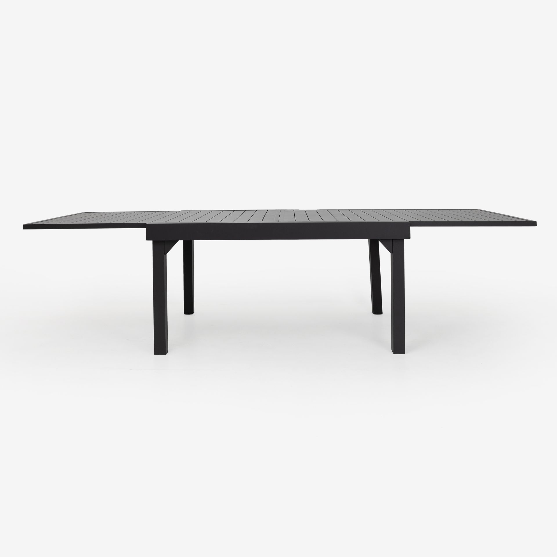 Mesa de jardín extensible de aluminio gris oscuro Paros 135/270x90x75cm