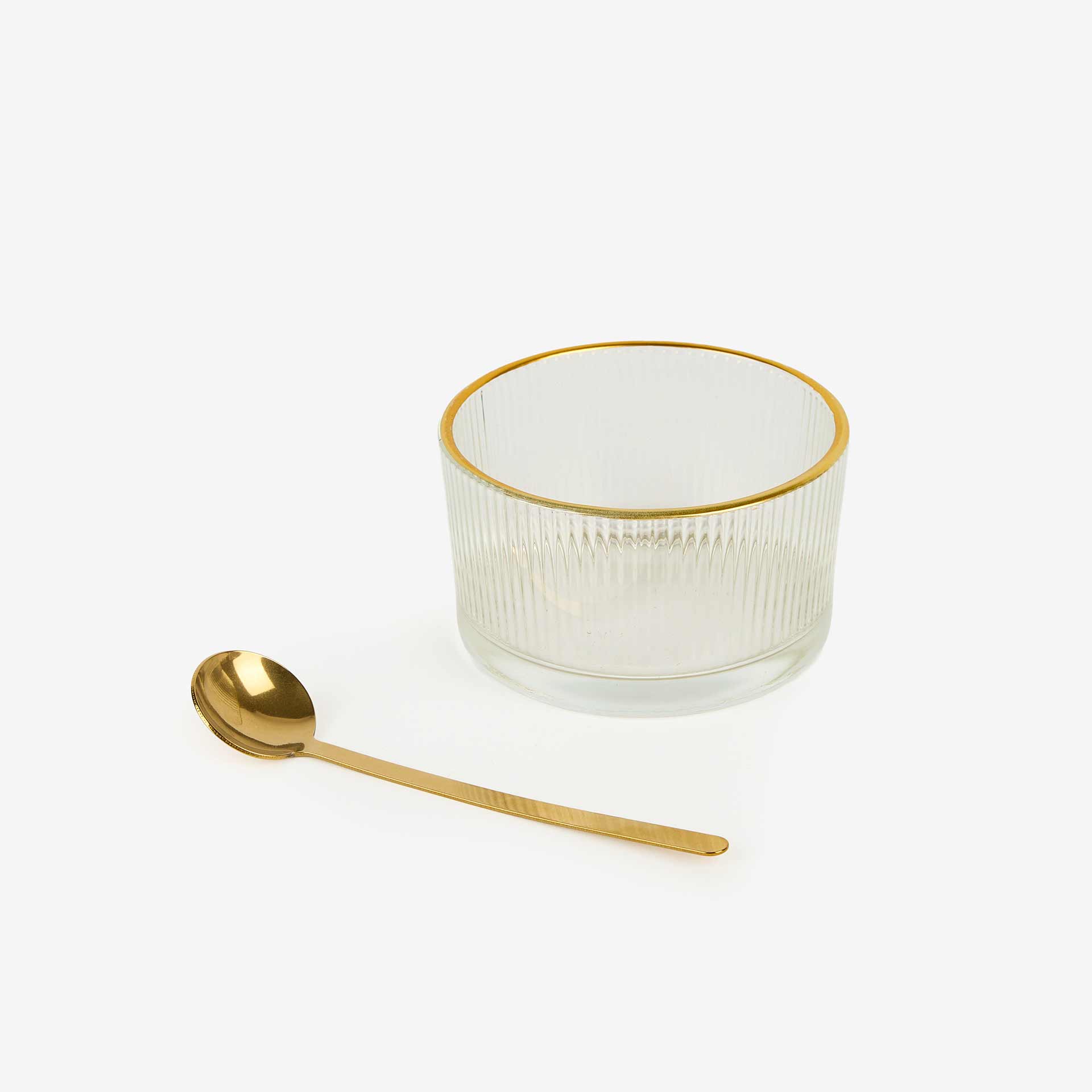 Set de 7 piezas para servir con bandeja dorada